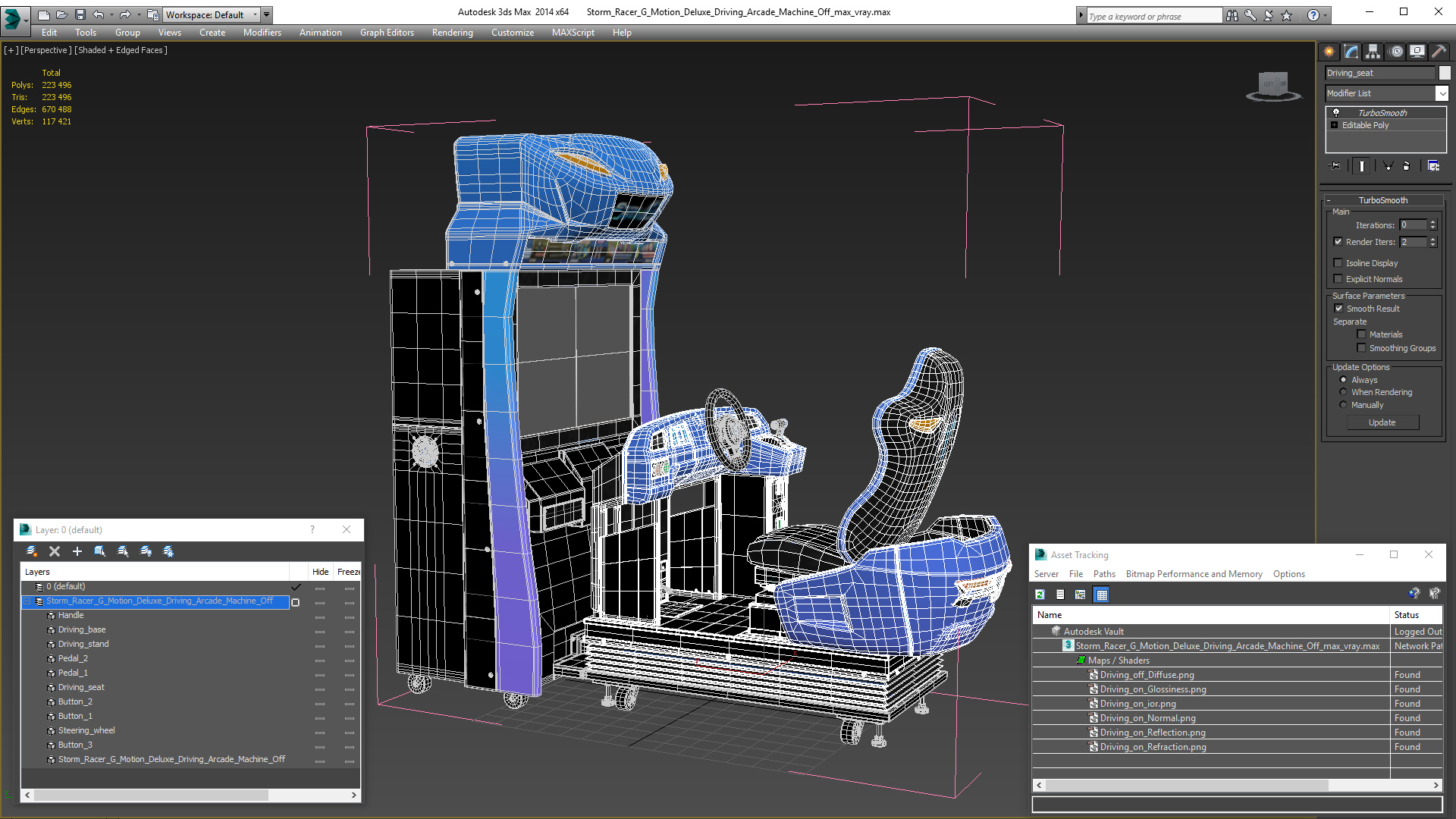 Storm Racer G Motion Deluxe Driving Arcade Machine Off 3D model