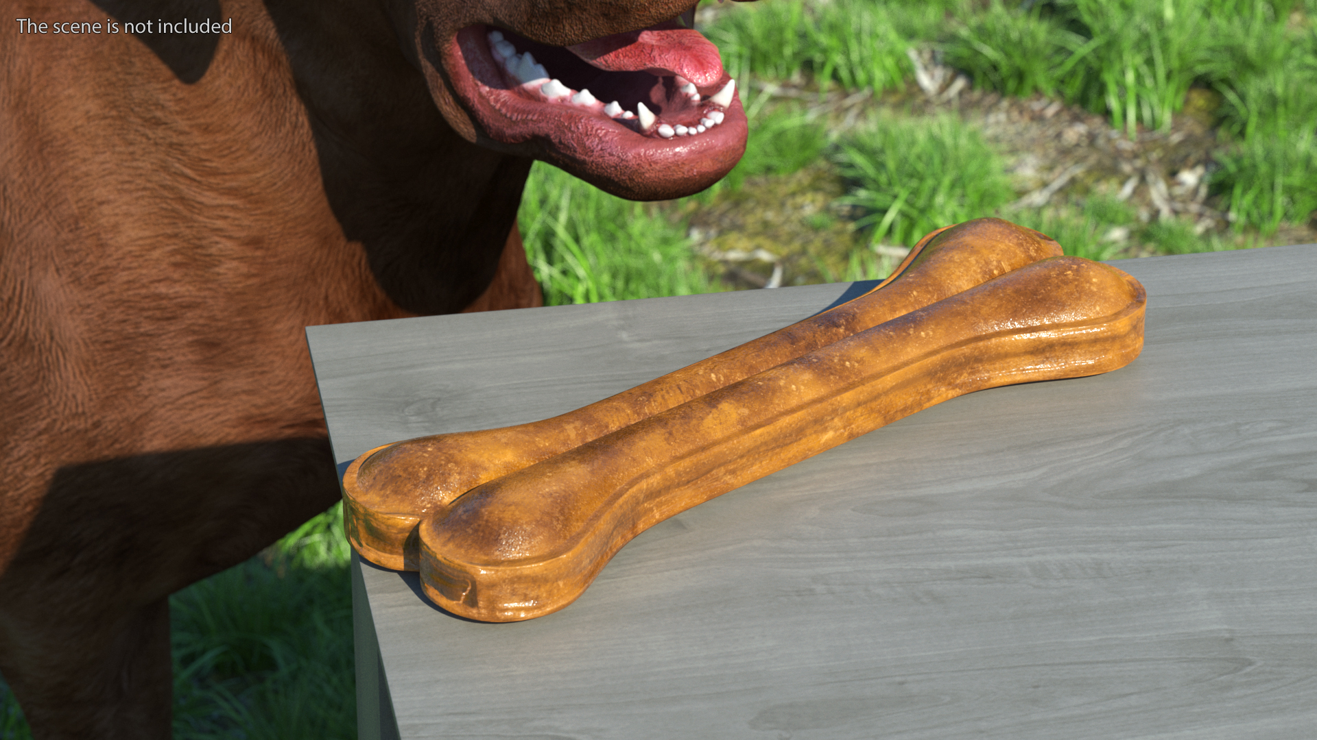 3D model Large Dog Bone Treat Dark