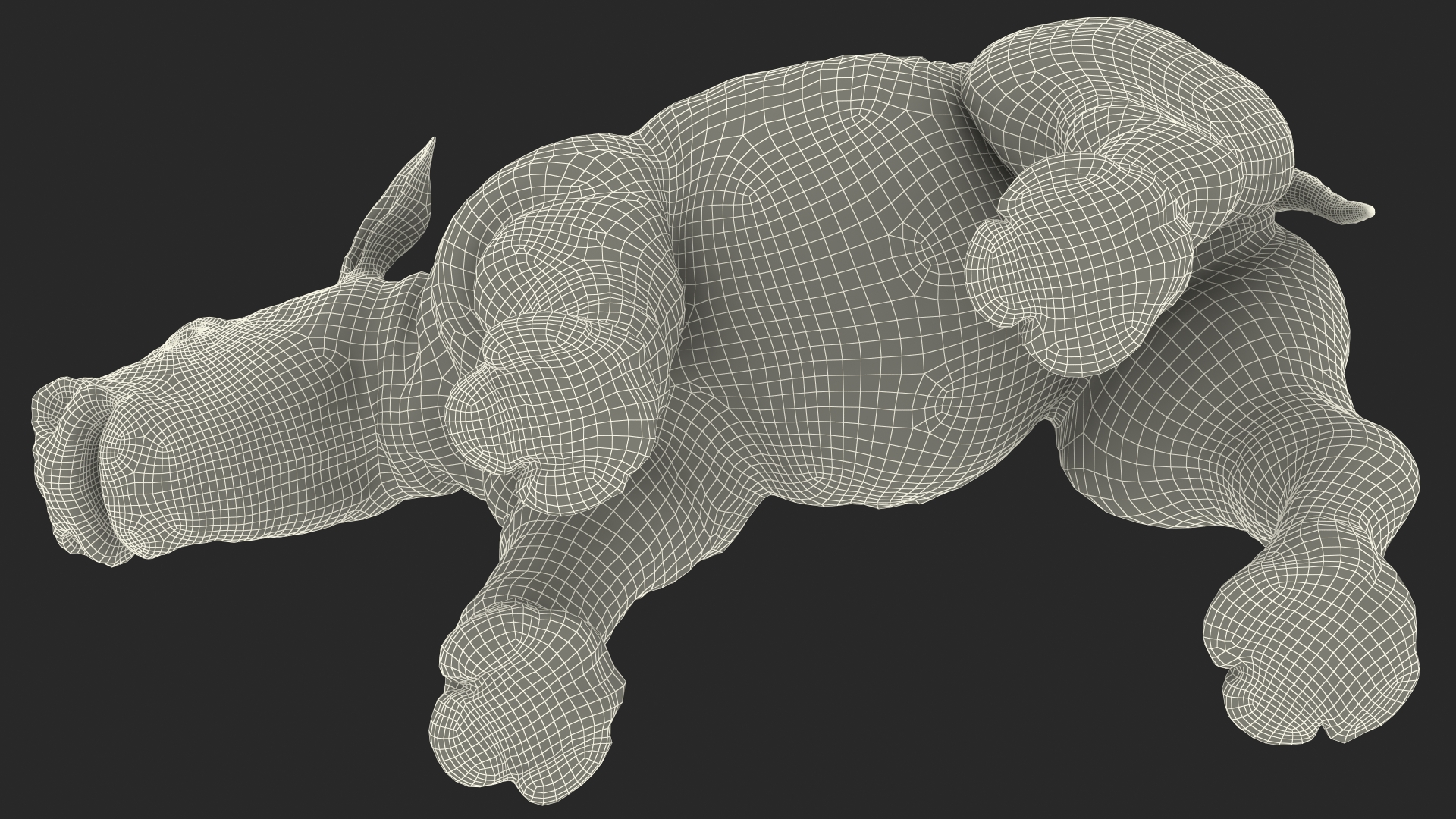 Baby Rhino Standing Pose 3D model