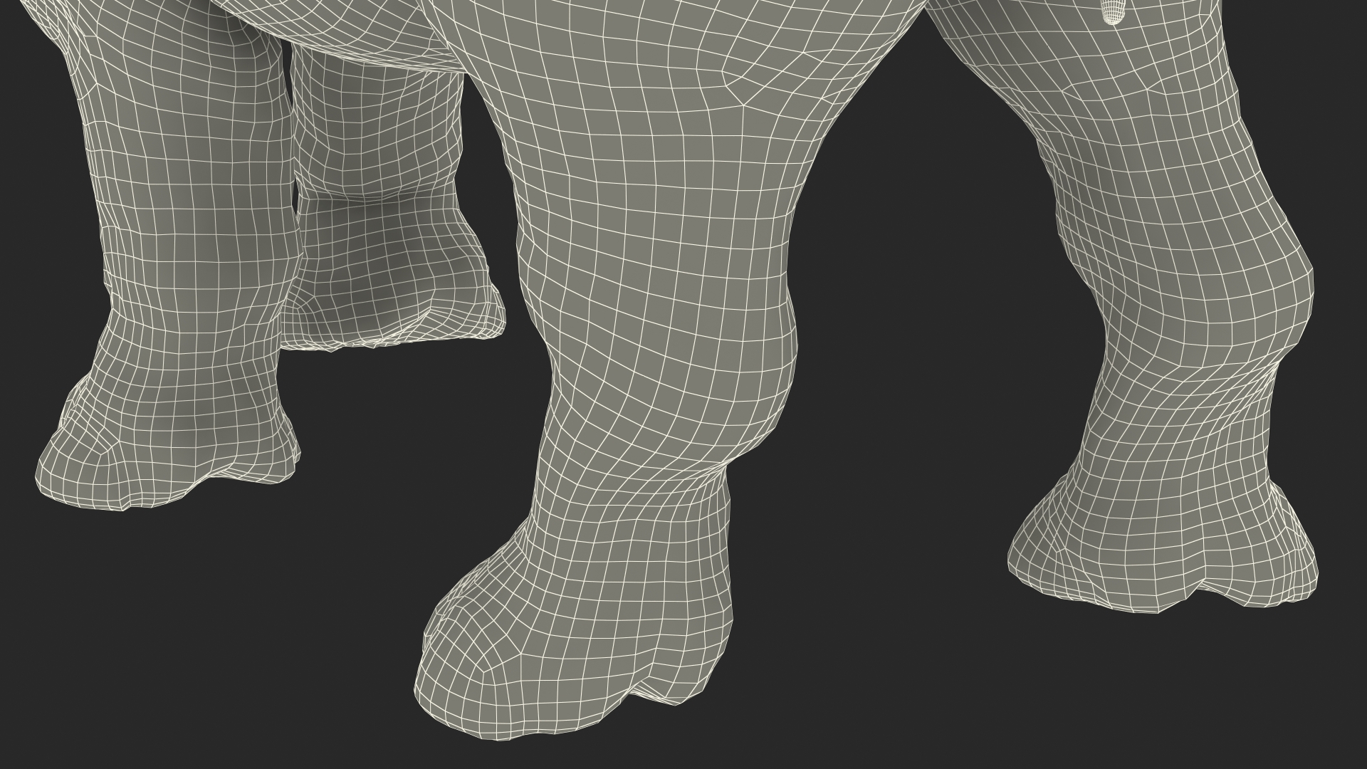 Baby Rhino Standing Pose 3D model
