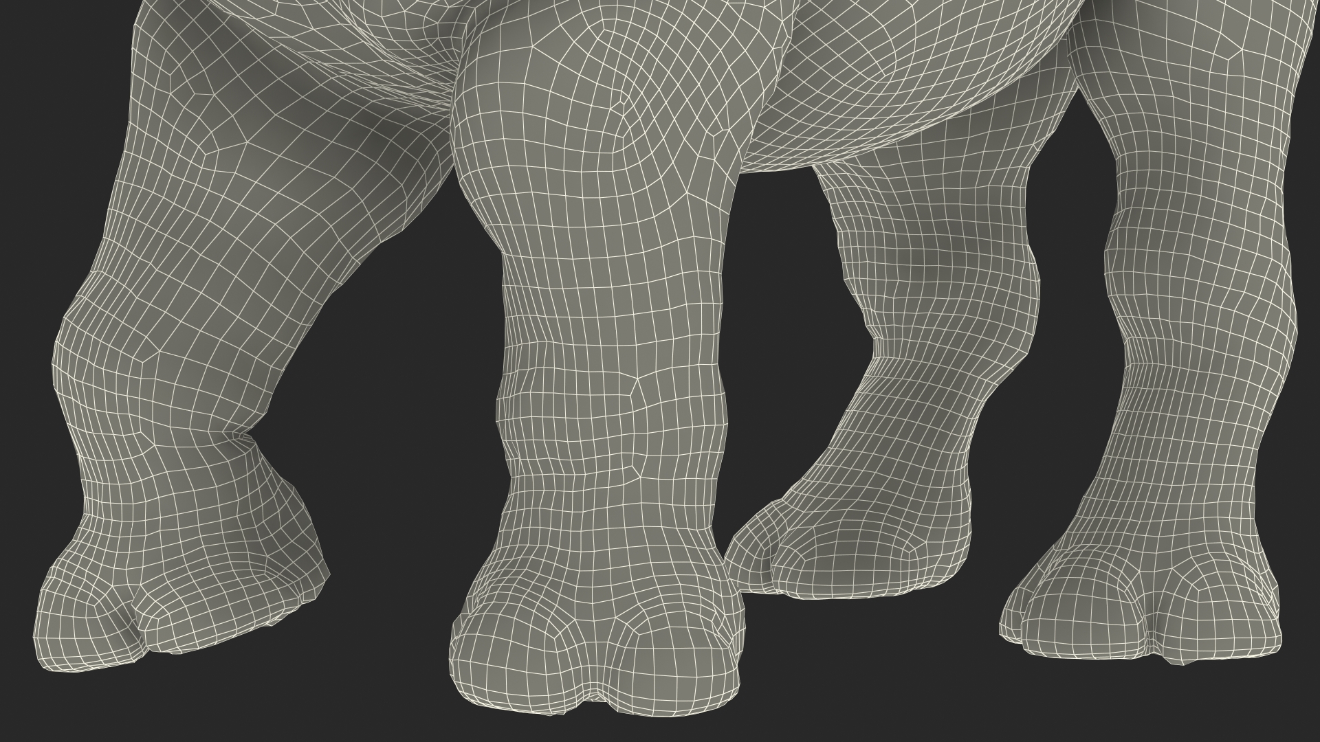Baby Rhino Standing Pose 3D model