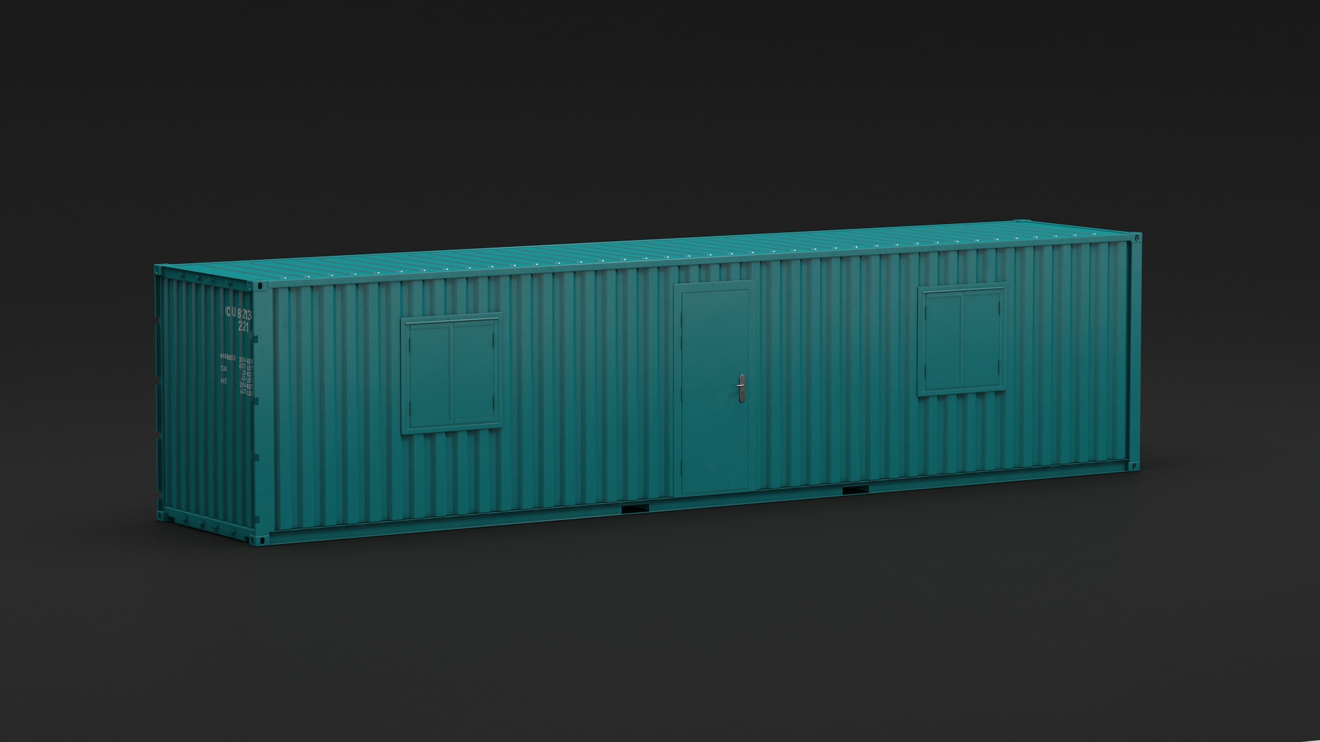 Container Office Green 3D