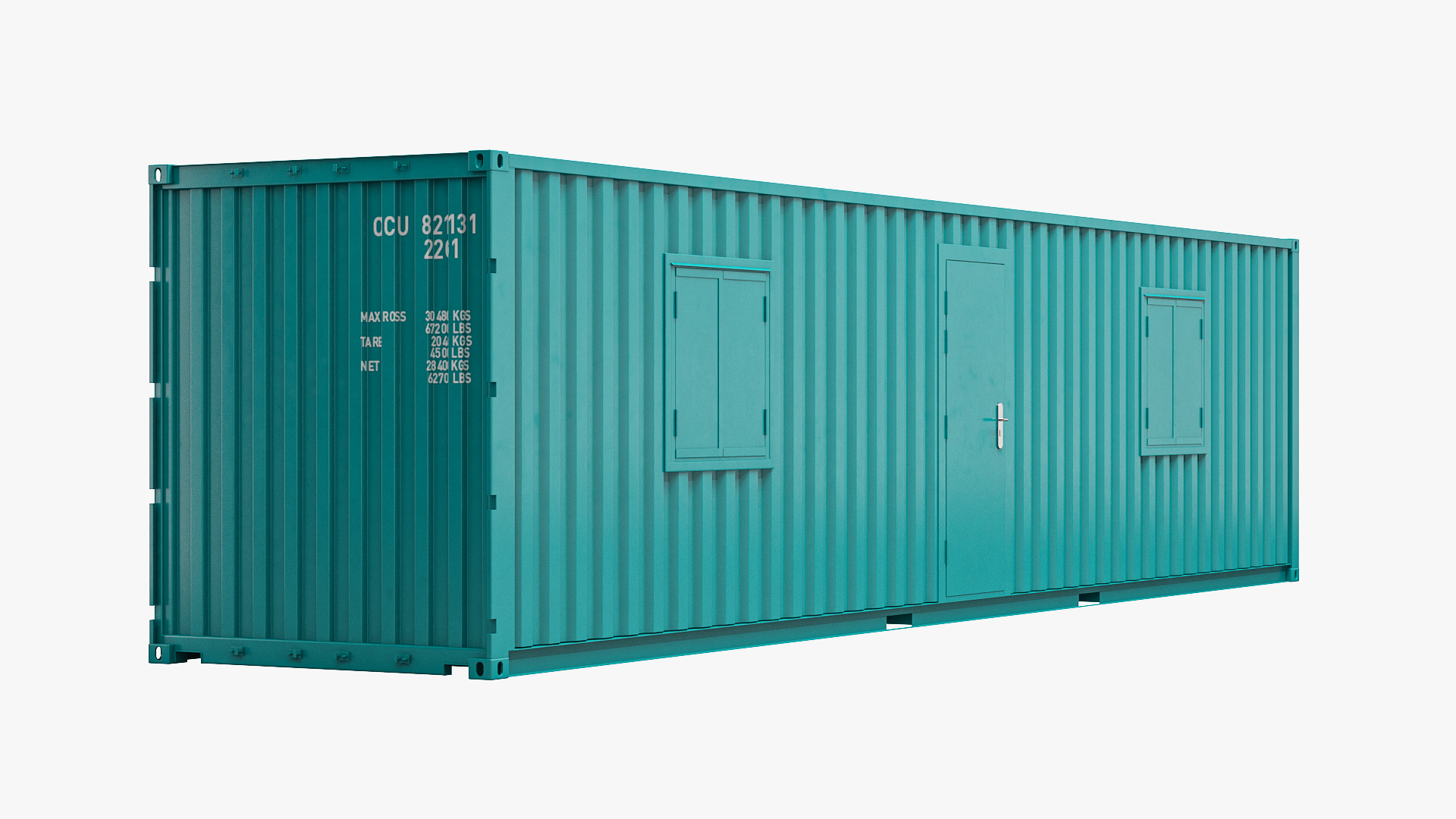 Container Office Green 3D