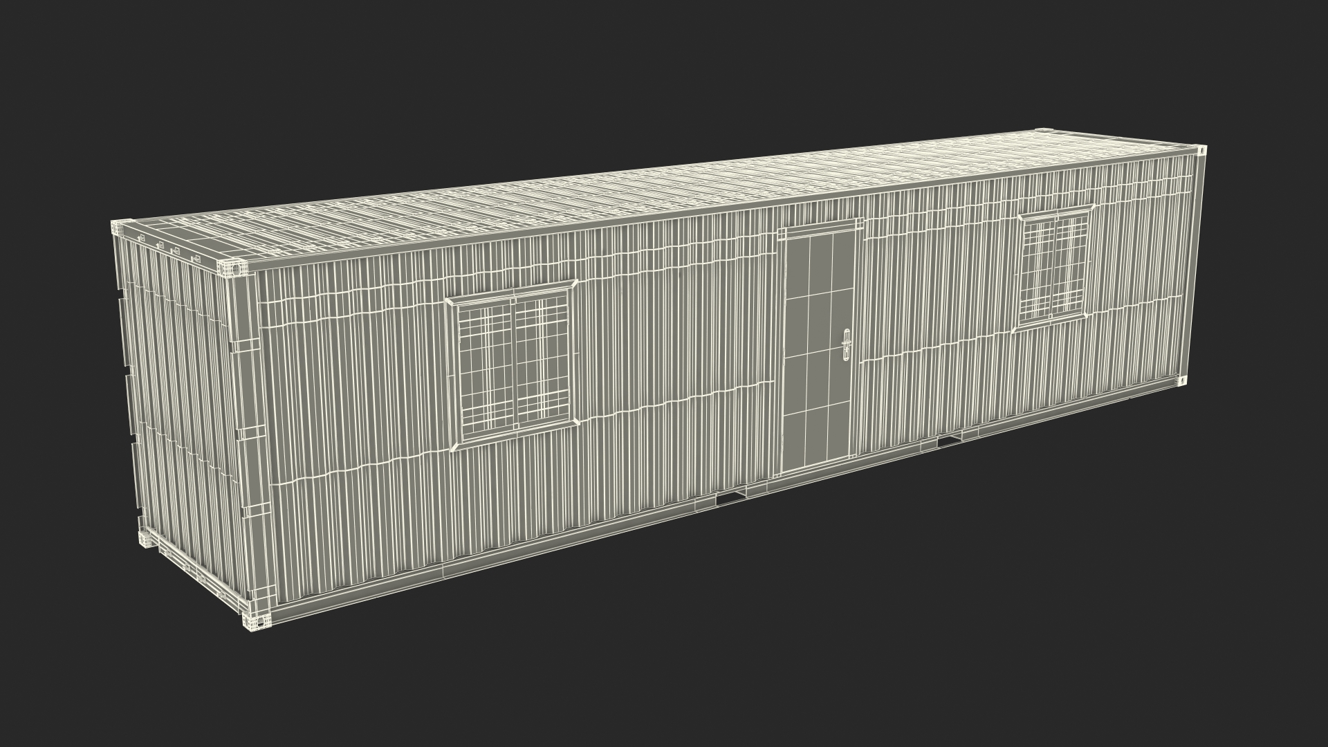 Container Office Green 3D