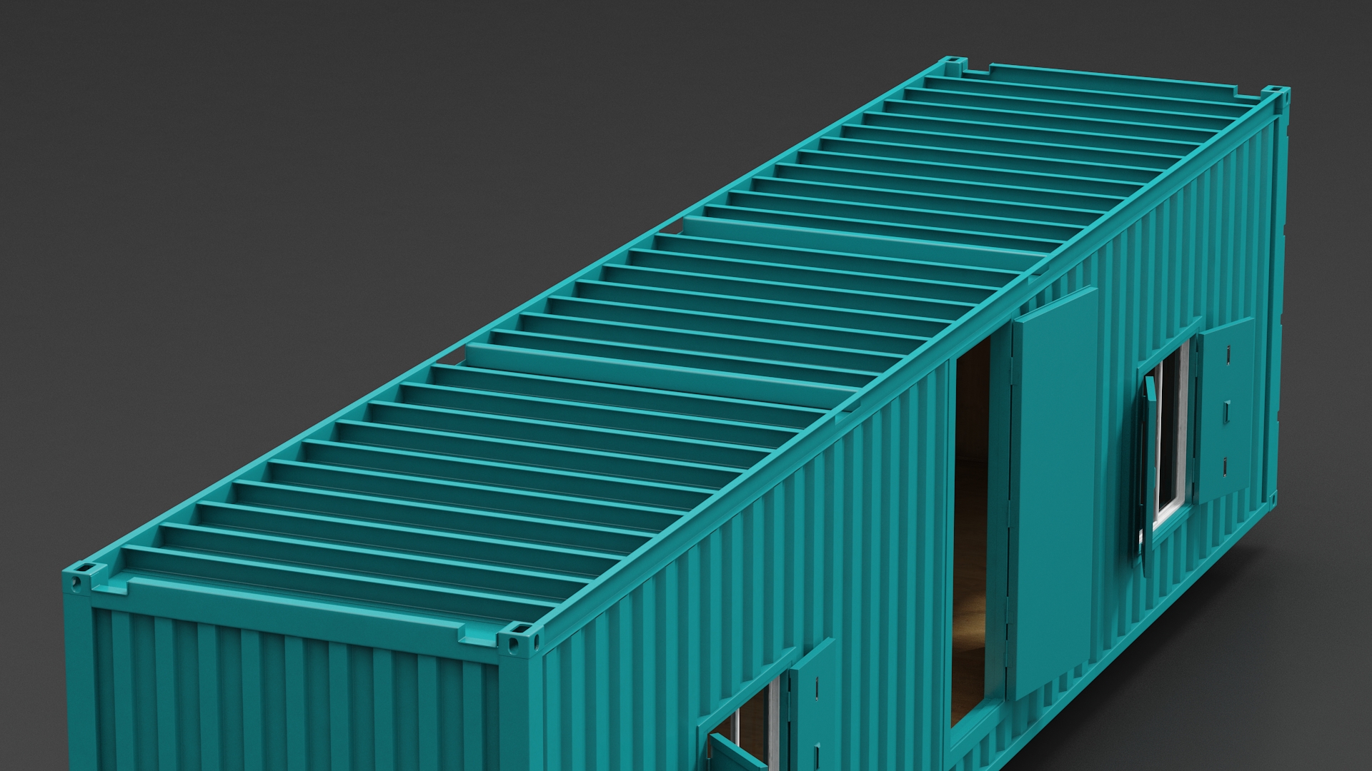 Container Office Green 3D
