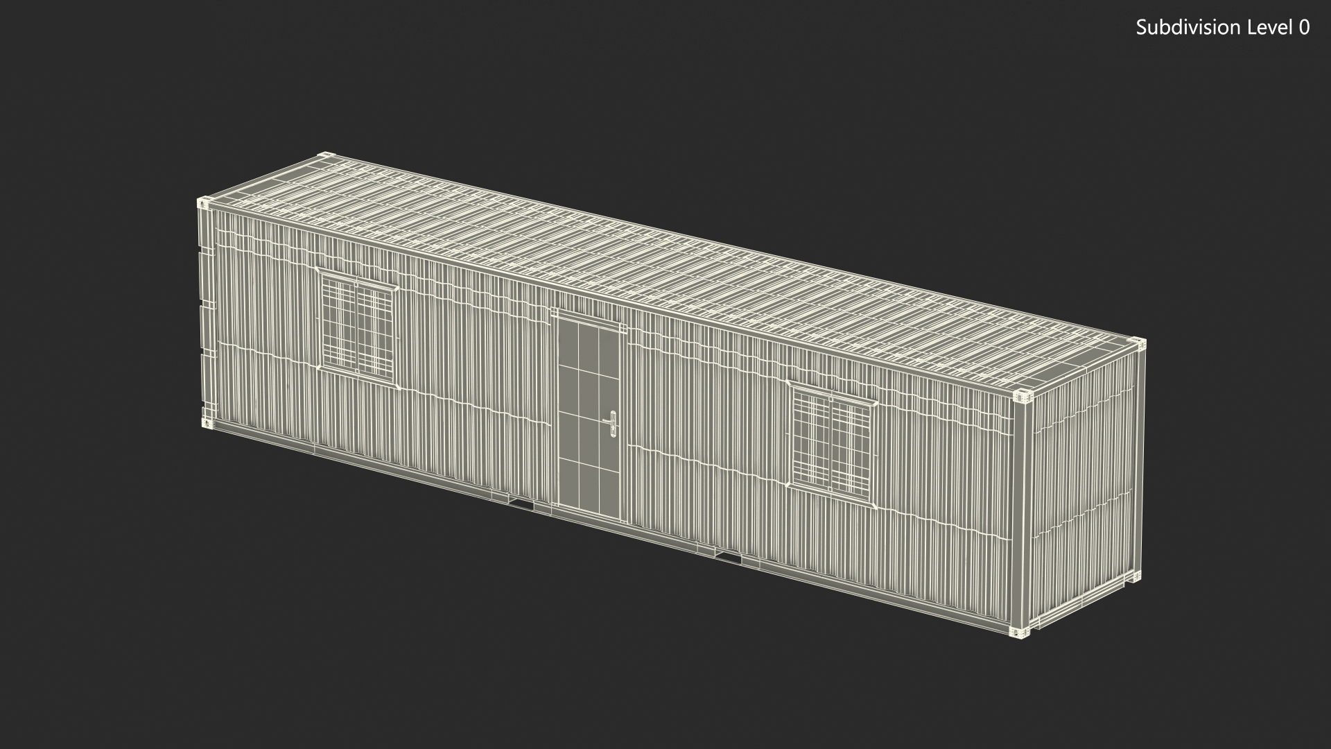 Container Office Green 3D