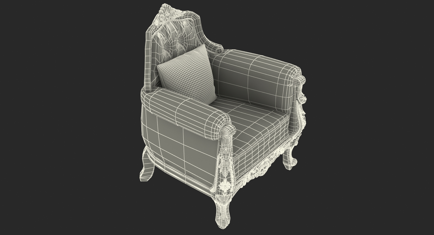 3D Throne Chair Small model