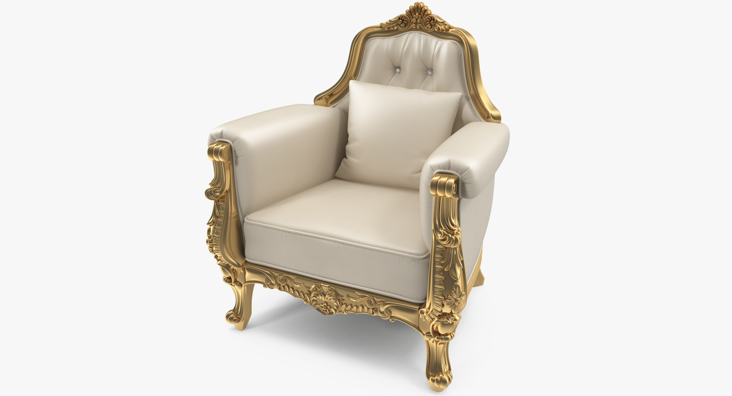 3D Throne Chair Small model