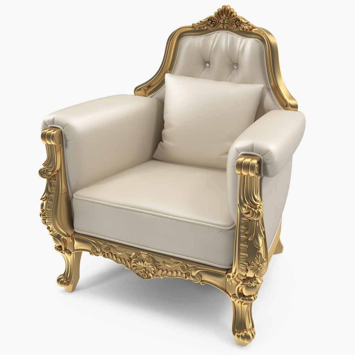 Throne Chair Small 3D Model