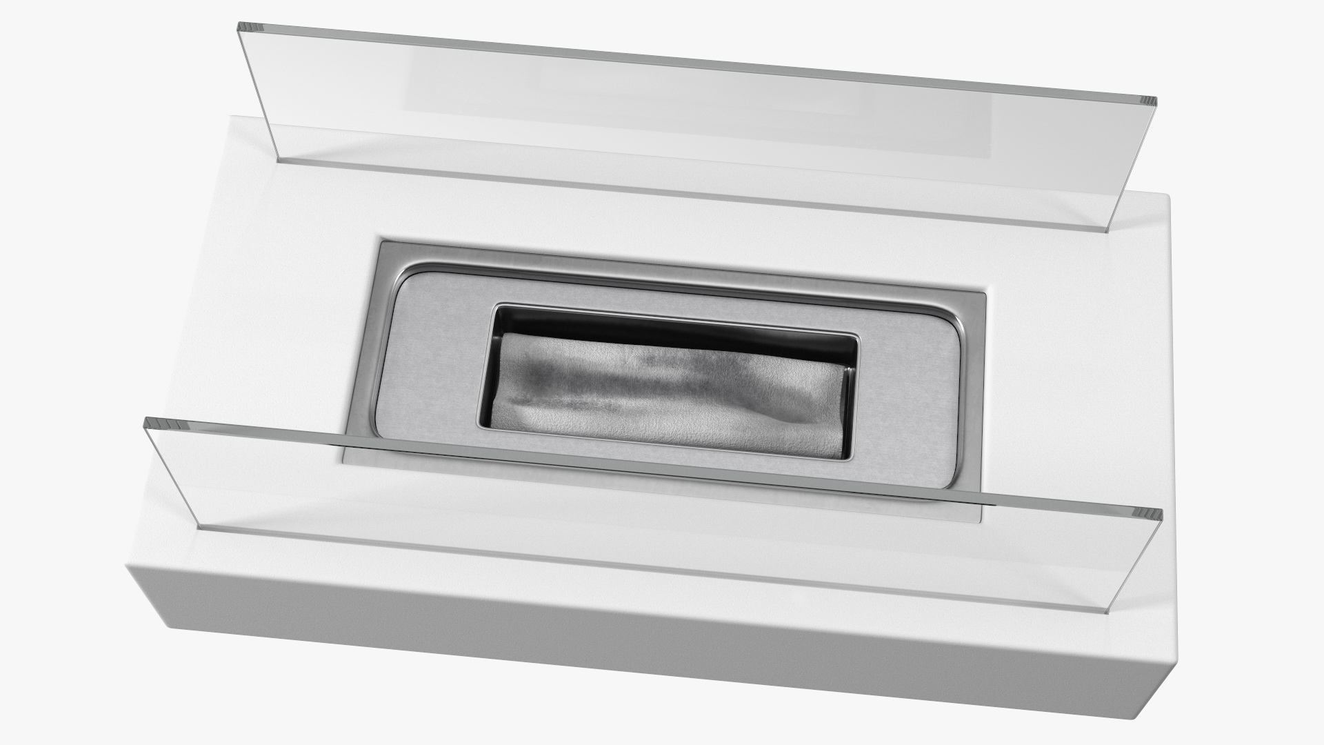 White Bio-Ethanol Burner Switched Off 3D