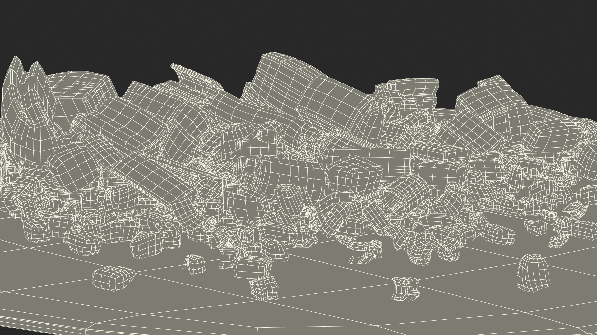 3D Glowing Charcoal Embers model