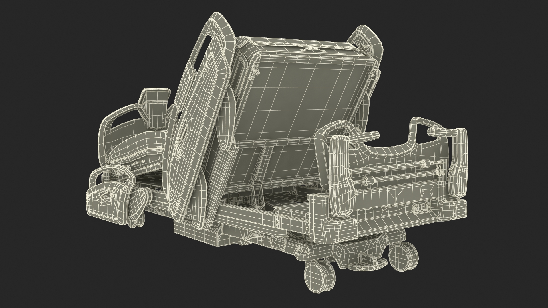 Smart Medical Bed Fowlers Position 3D model