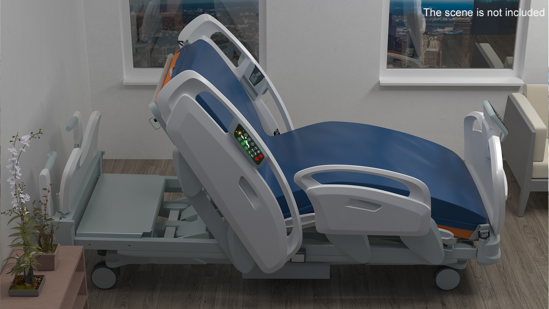 Smart Medical Bed Fowlers Position 3D model
