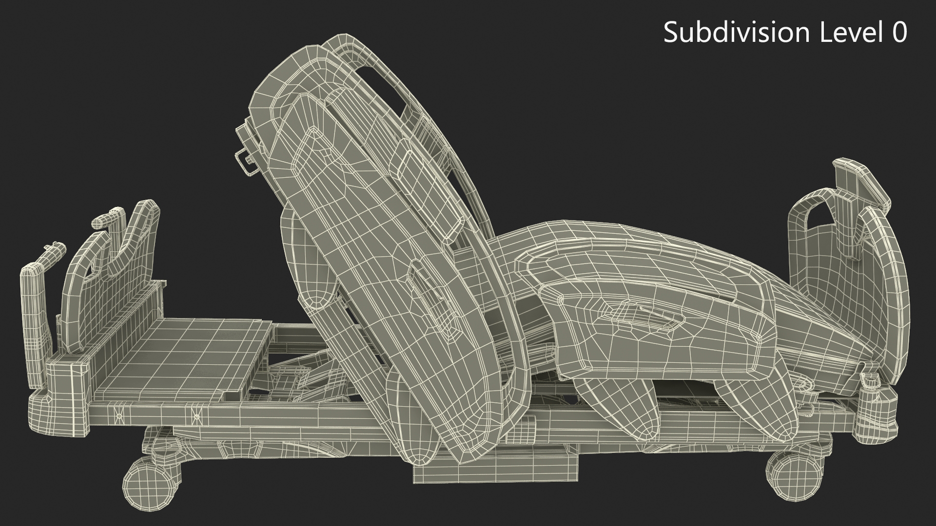 Smart Medical Bed Fowlers Position 3D model