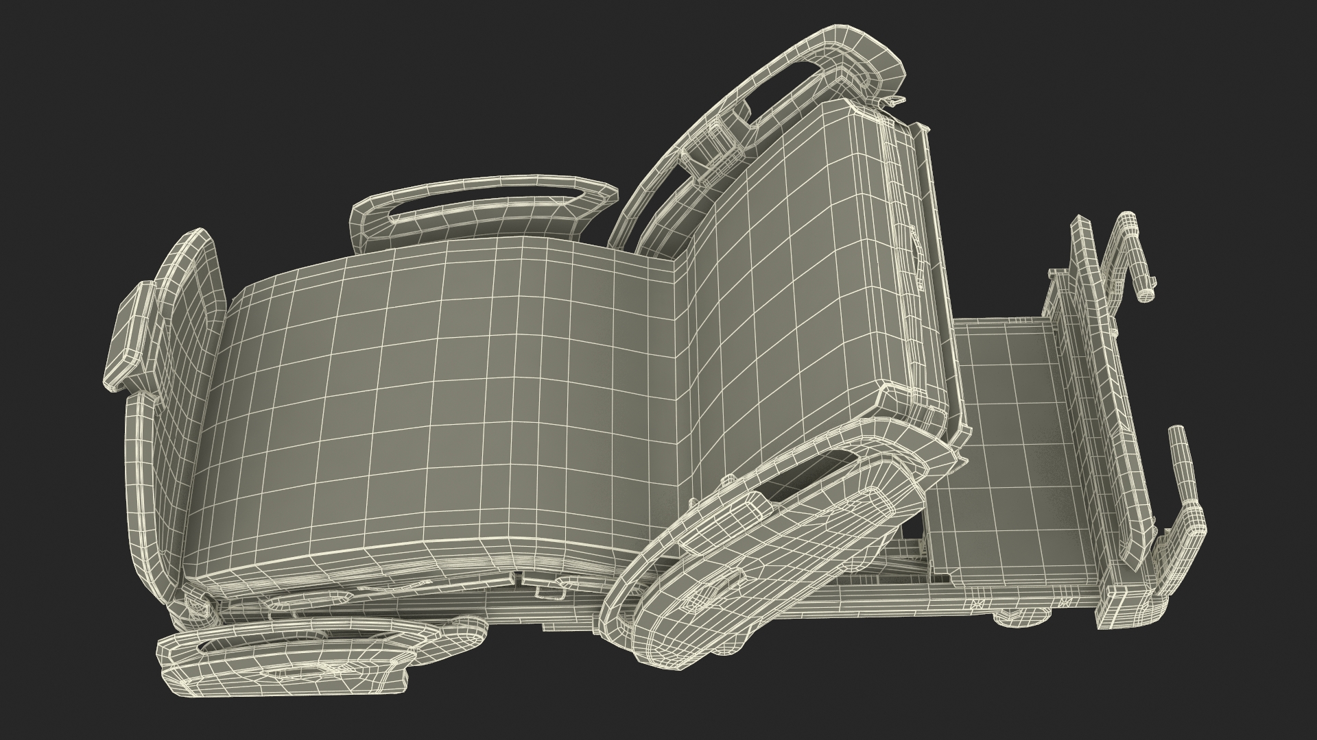 Smart Medical Bed Fowlers Position 3D model