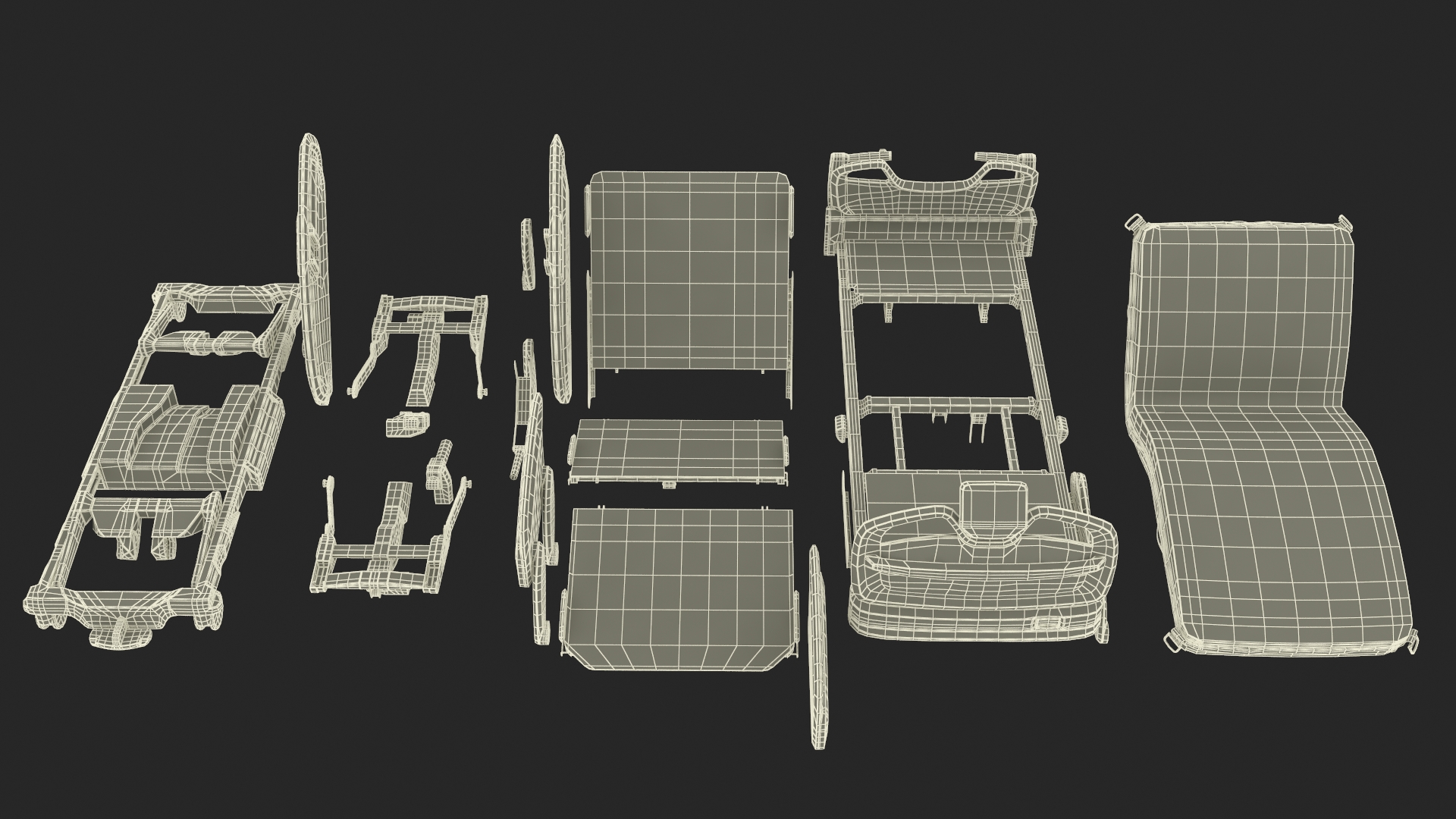 Smart Medical Bed Fowlers Position 3D model