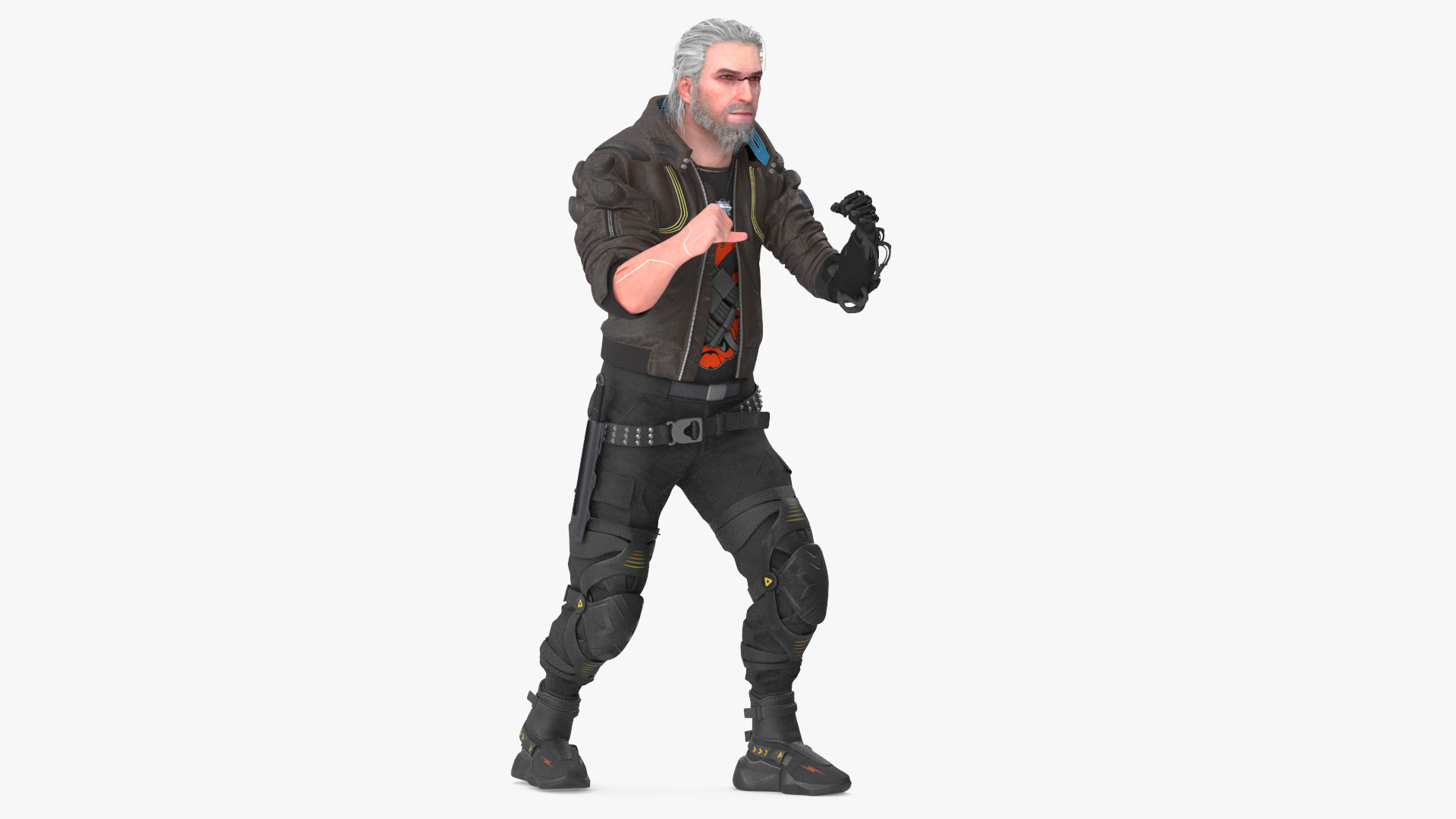 3D Cyberpunk 2077 Geralt Character Rigged model