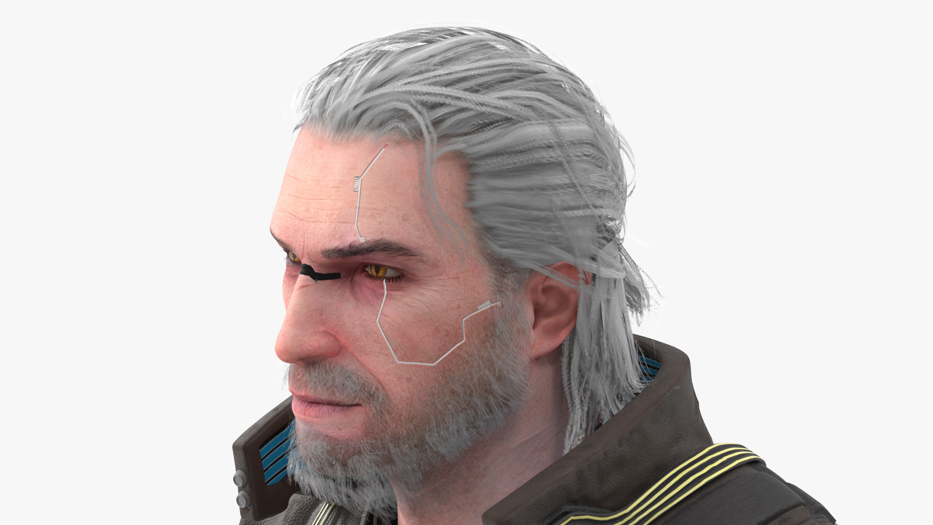 3D Cyberpunk 2077 Geralt Character Rigged model