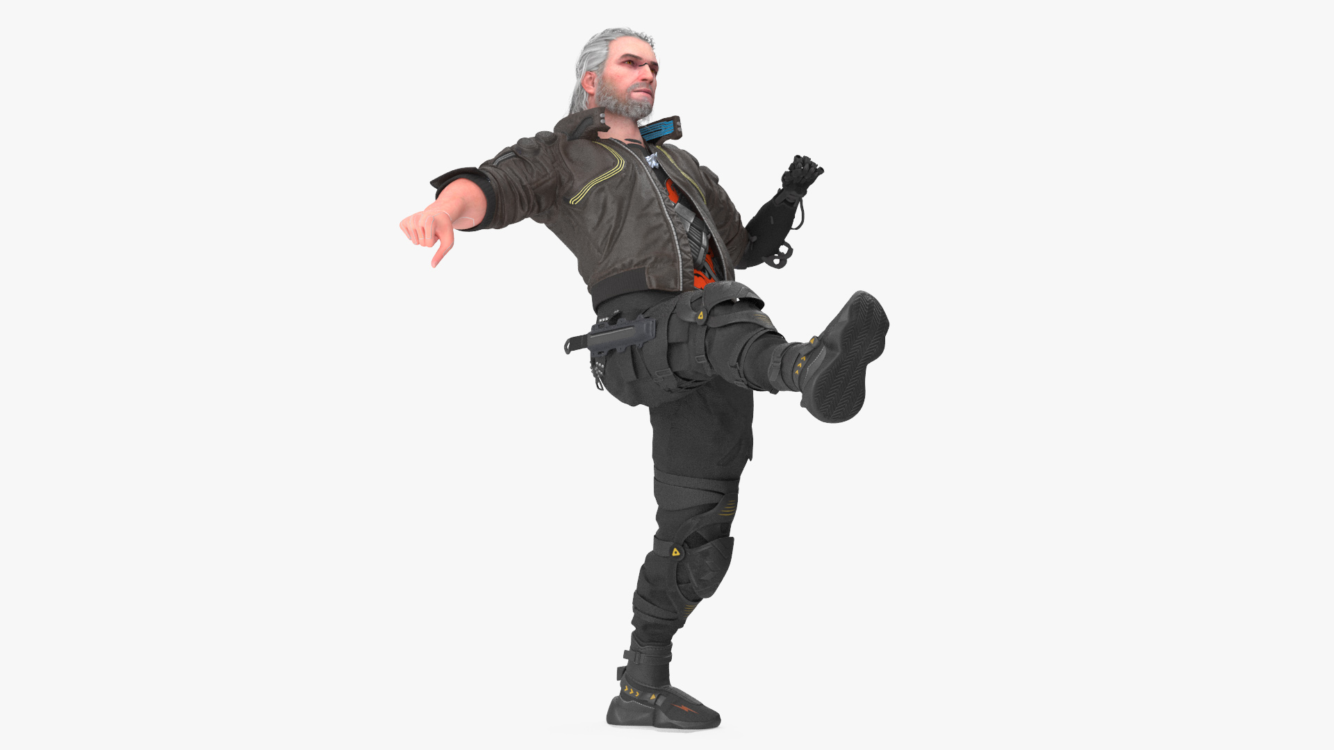 3D Cyberpunk 2077 Geralt Character Rigged model