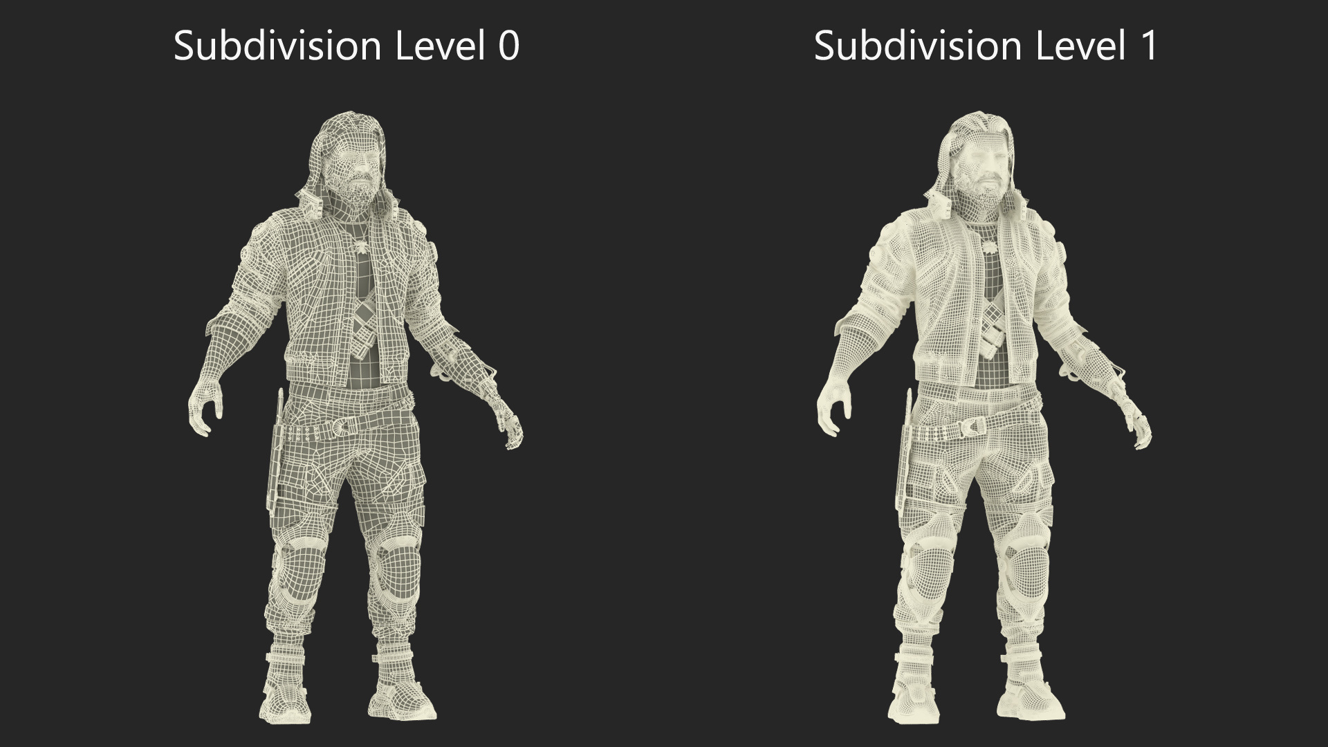3D Cyberpunk 2077 Geralt Character Rigged model