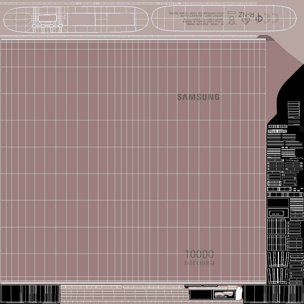 Samsung Battery Pack 10000mAh Pink 3D model
