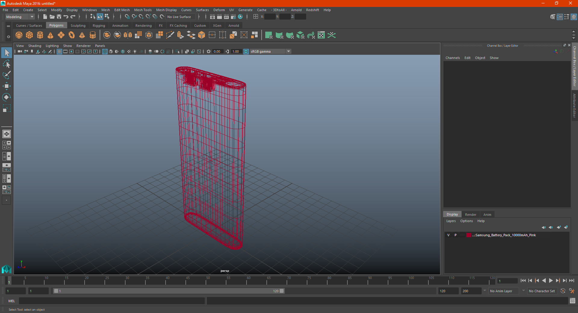 Samsung Battery Pack 10000mAh Pink 3D model
