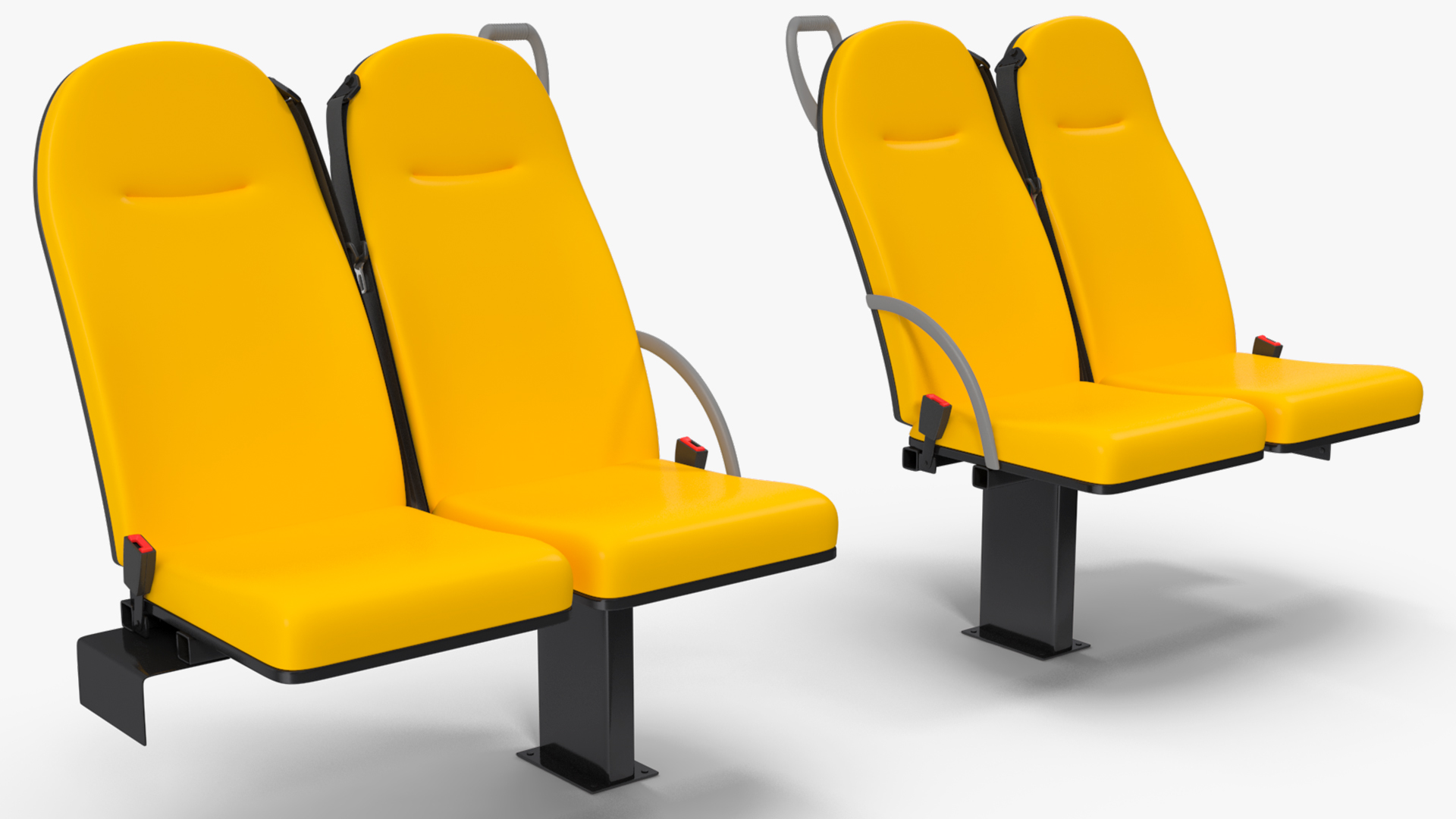Bus Passenger Seats Left and Right Side 3D model