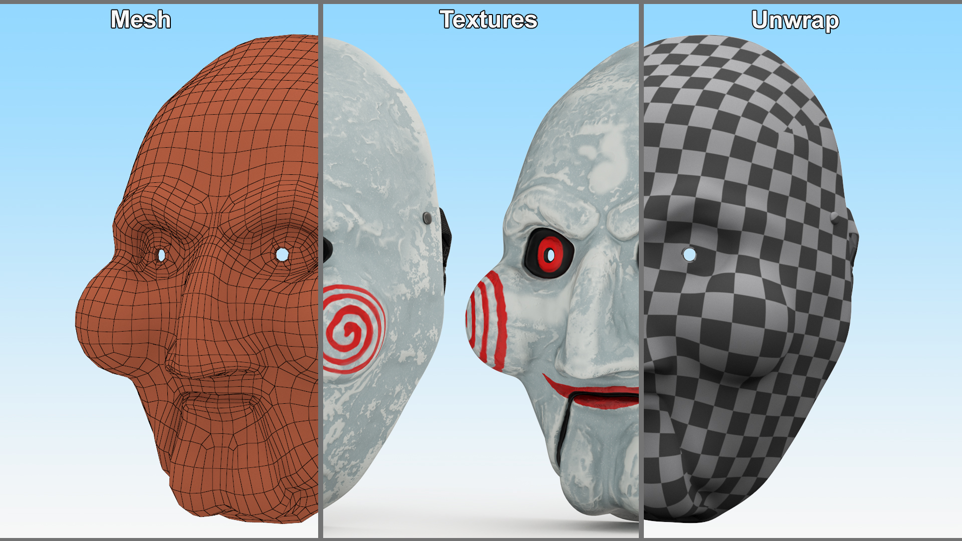 3D Idle Billy Puppet Vacuform Mask