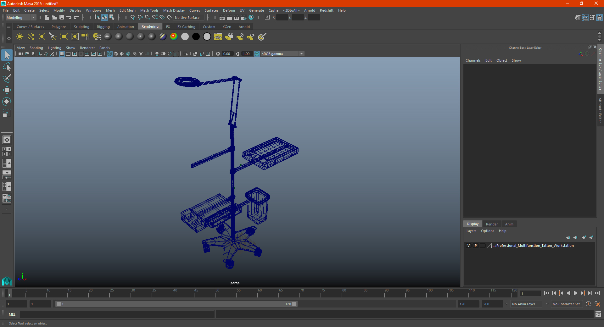 3D model Professional Multifunction Tattoo Workstation