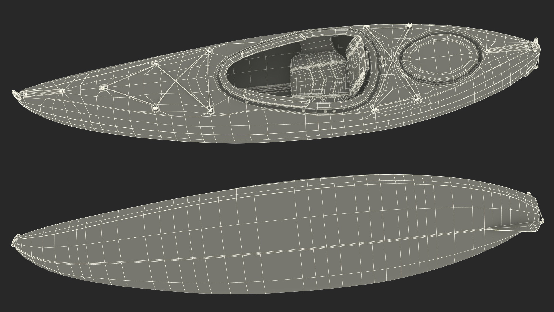 3D Recreational Kayak model