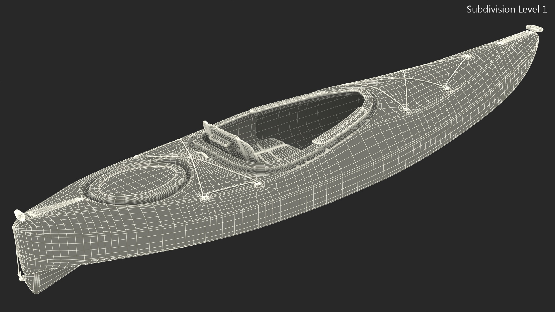 3D Recreational Kayak model