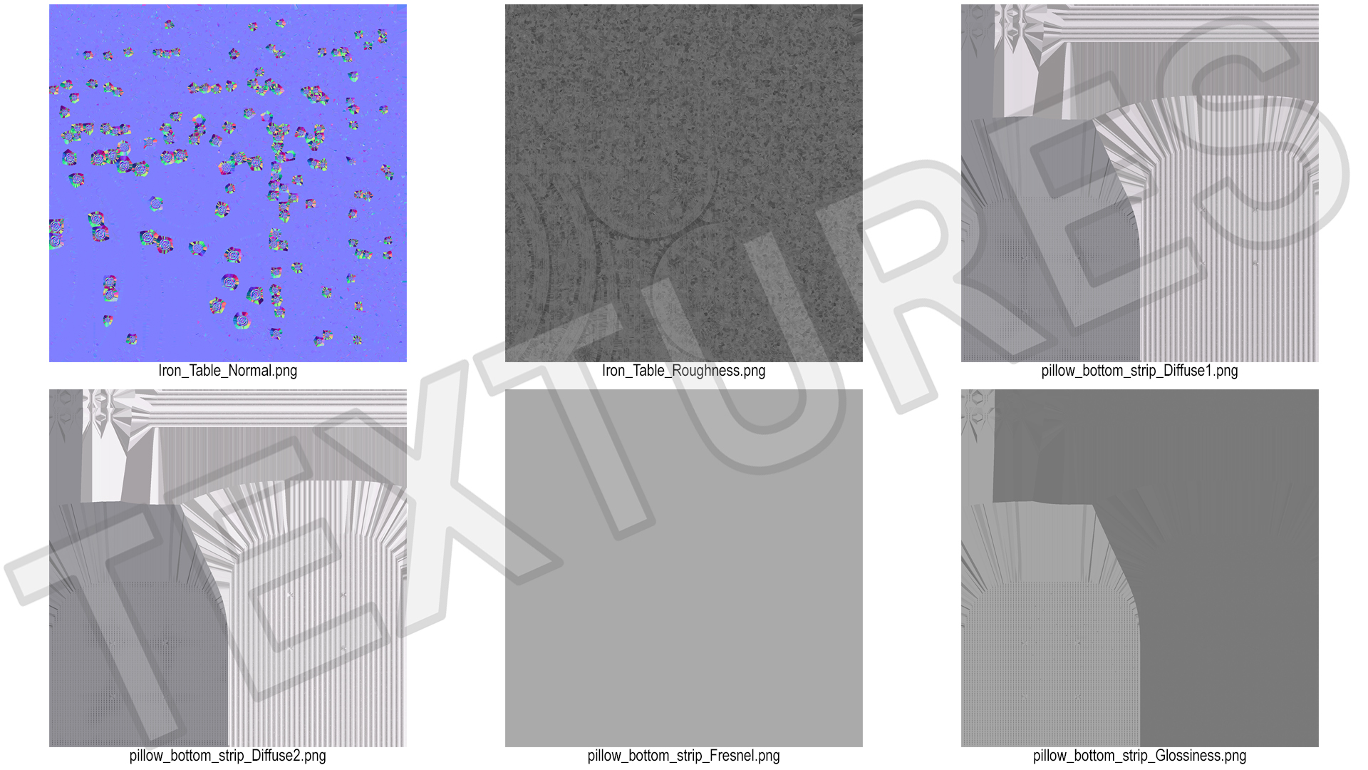 Garden Furniture Set with Seat Cushions 3D model
