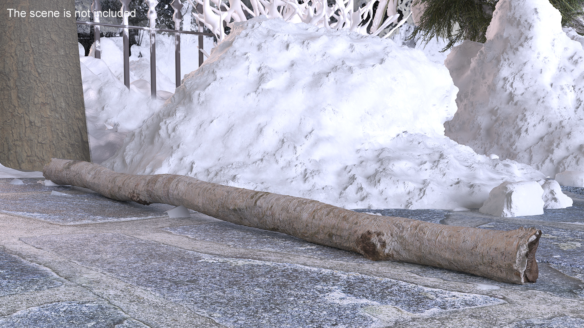 3D White Birch Poles Set