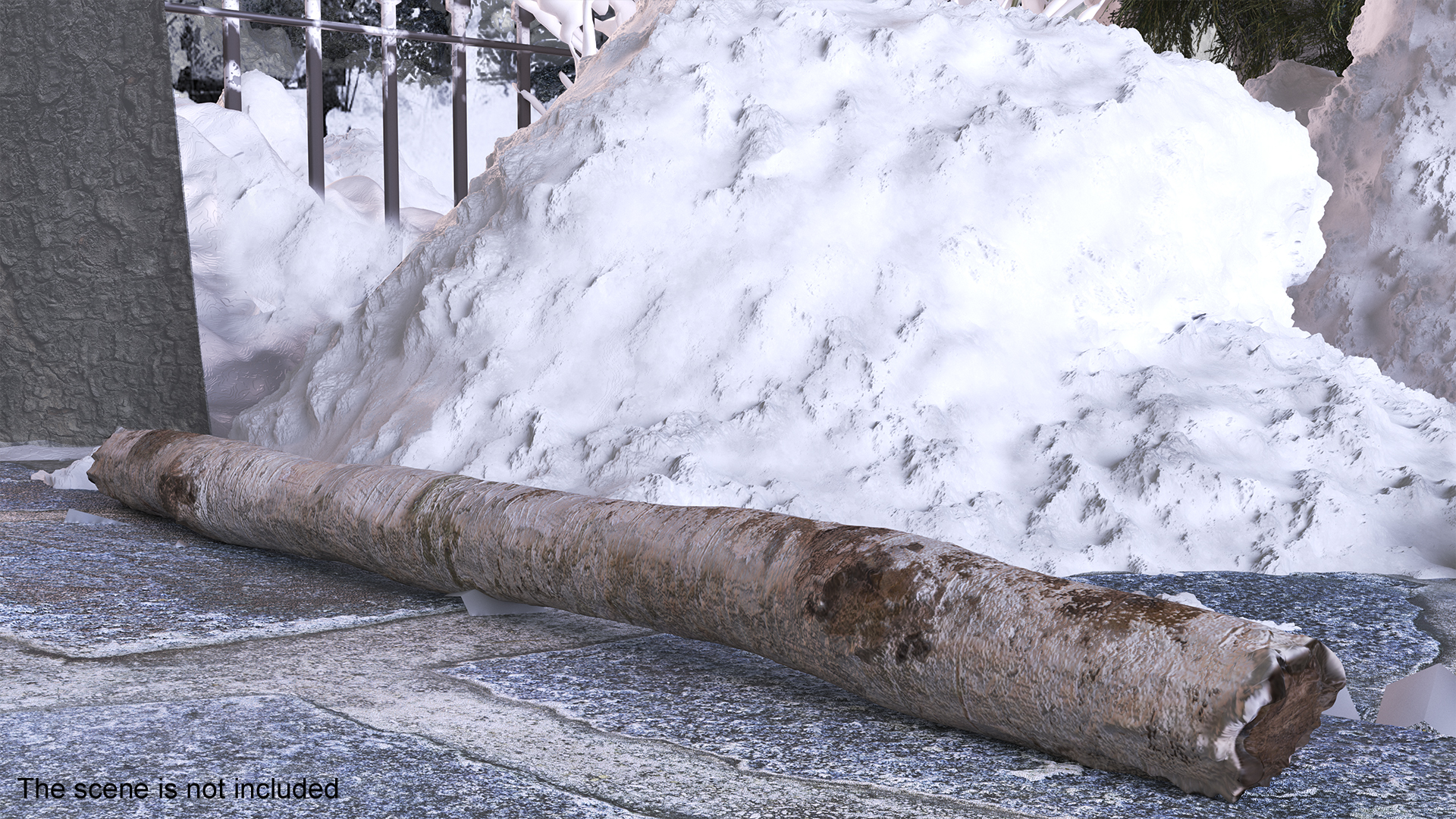 3D White Birch Poles Set