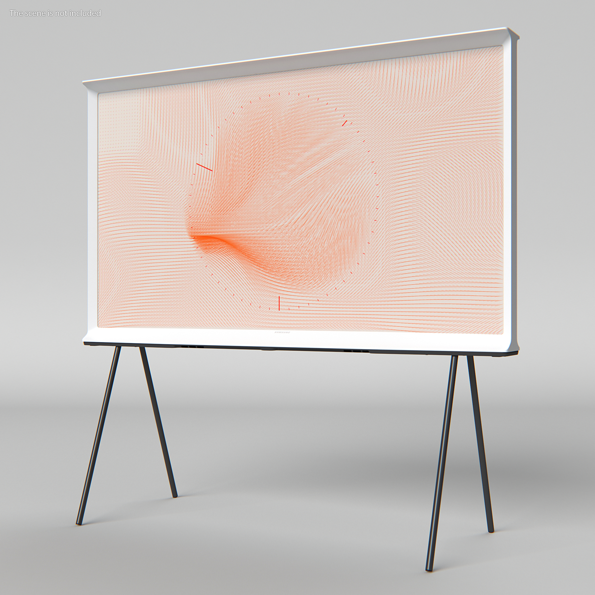 Samsung 55 Inch QLED The Serif TV with Stand 3D model