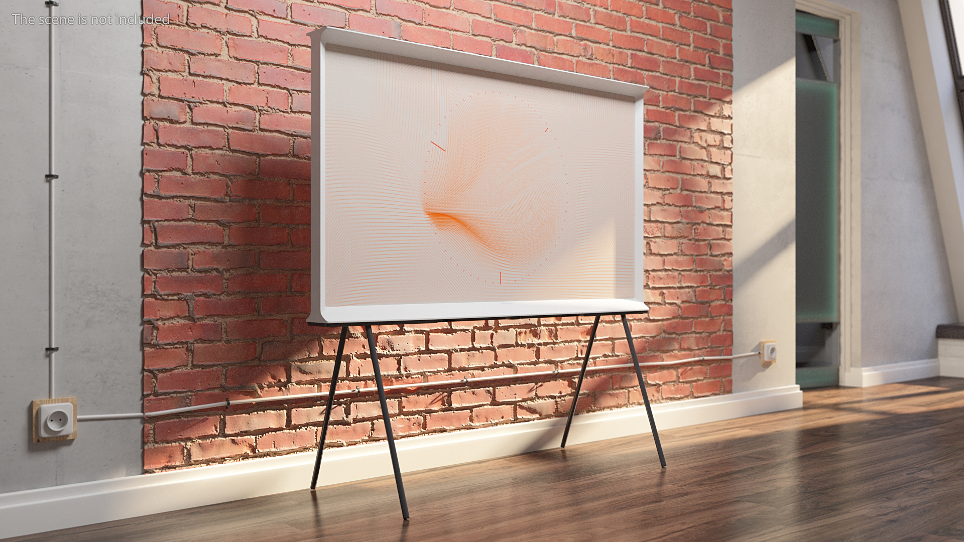 Samsung 55 Inch QLED The Serif TV with Stand 3D model