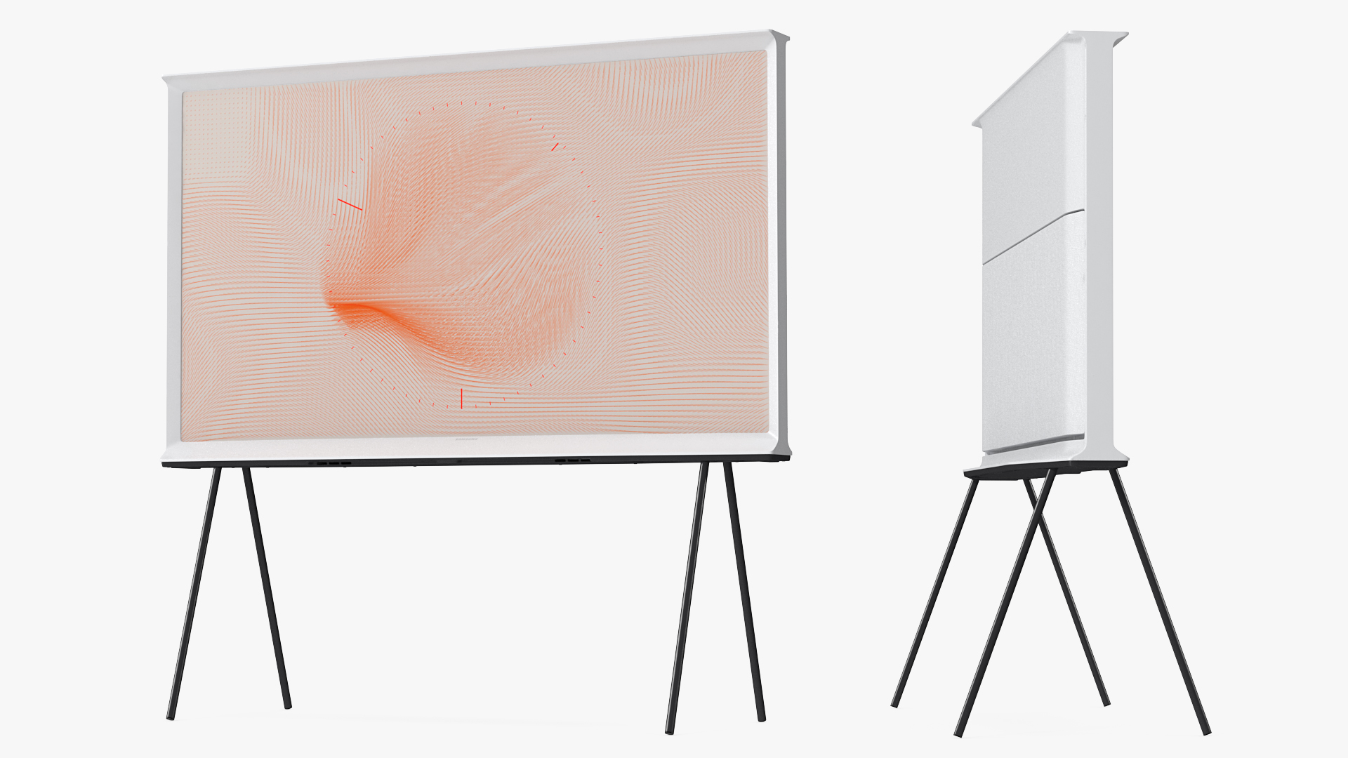 Samsung 55 Inch QLED The Serif TV with Stand 3D model