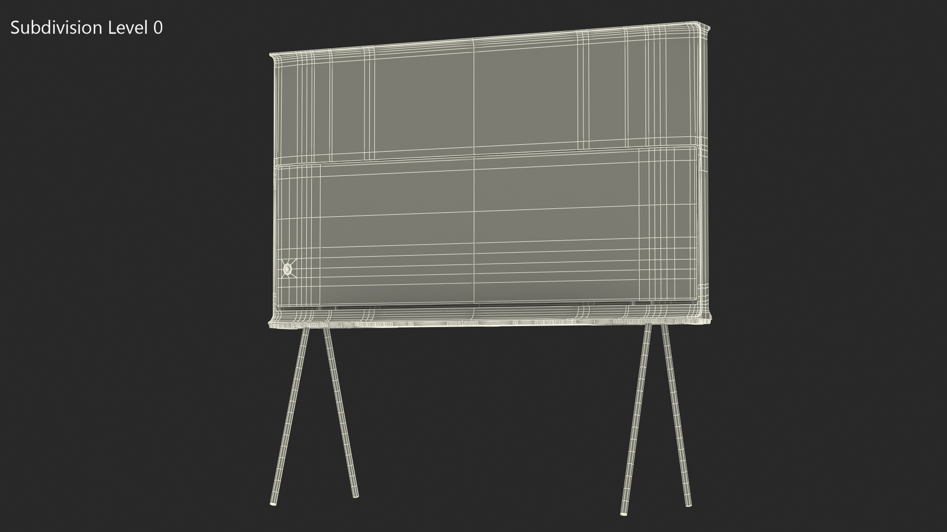 Samsung 55 Inch QLED The Serif TV with Stand 3D model