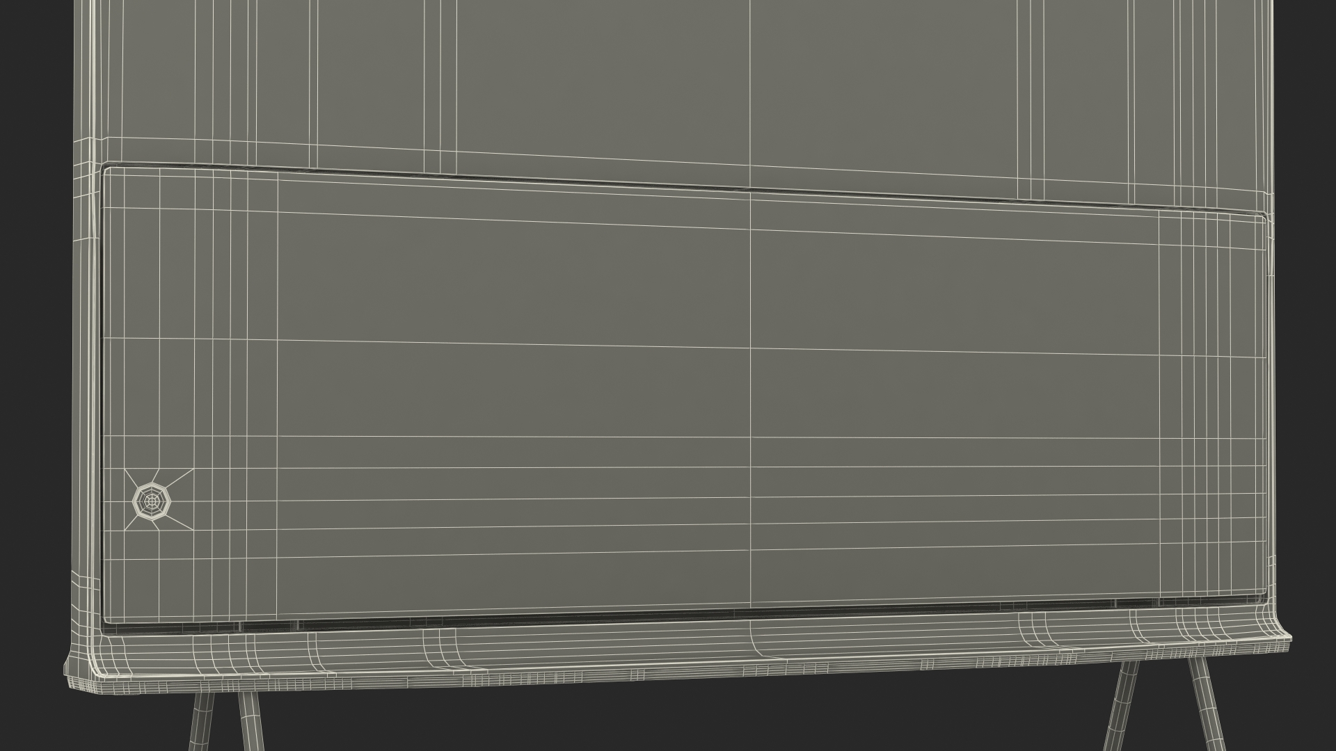 Samsung 55 Inch QLED The Serif TV with Stand 3D model