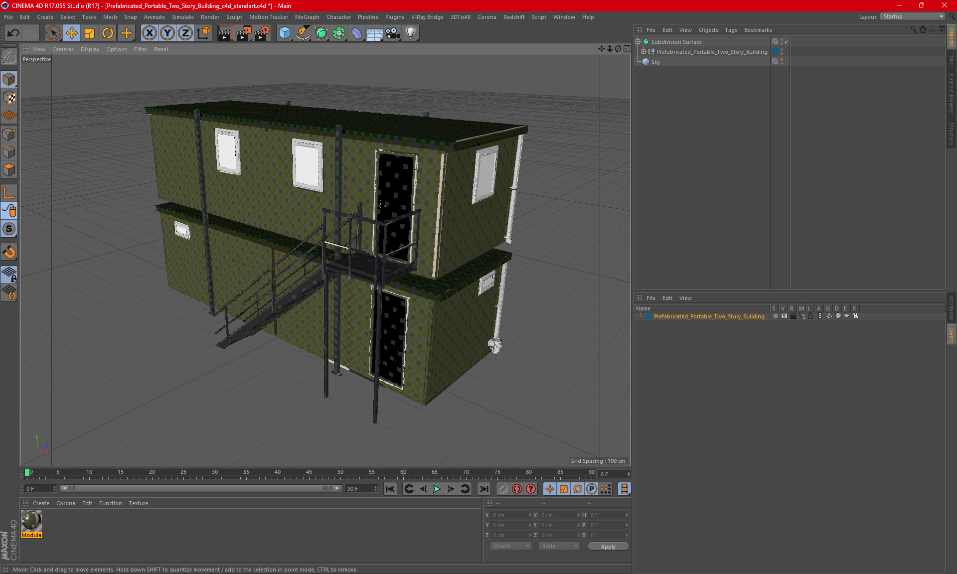 3D Prefabricated Portable Two Story Building