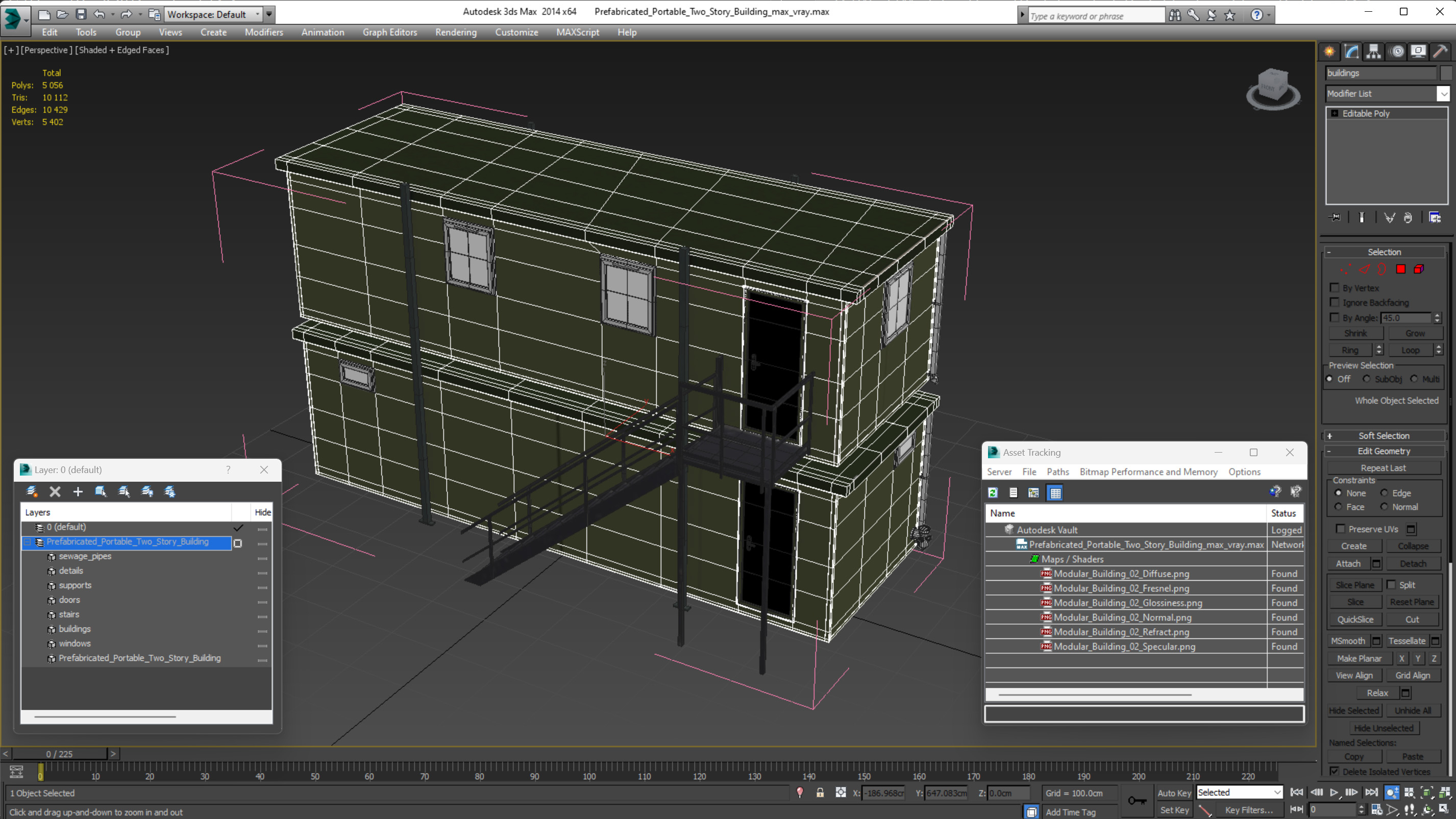 3D Prefabricated Portable Two Story Building