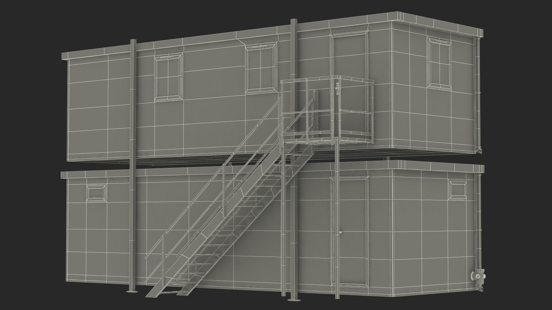 3D Prefabricated Portable Two Story Building
