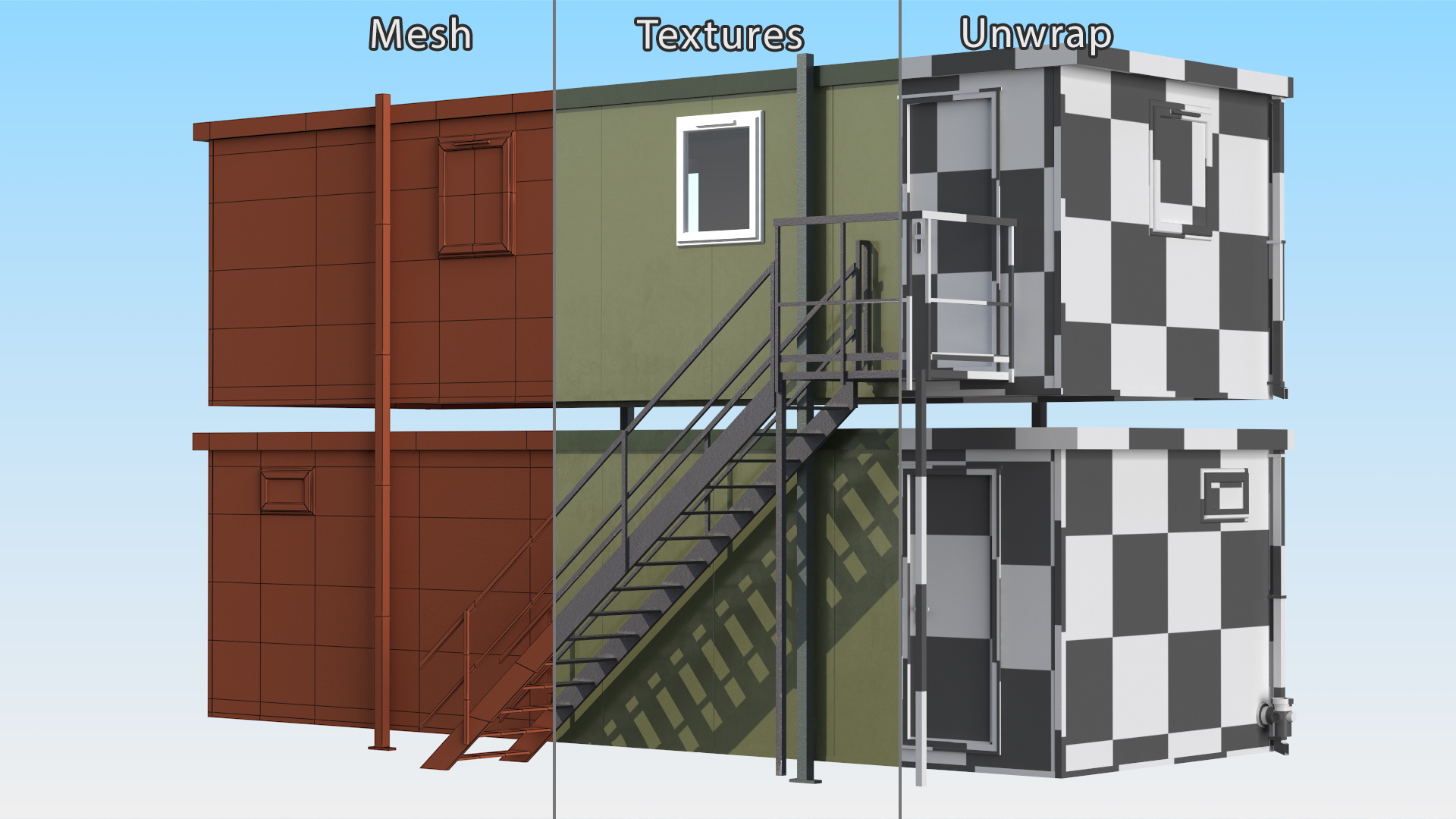 3D Prefabricated Portable Two Story Building