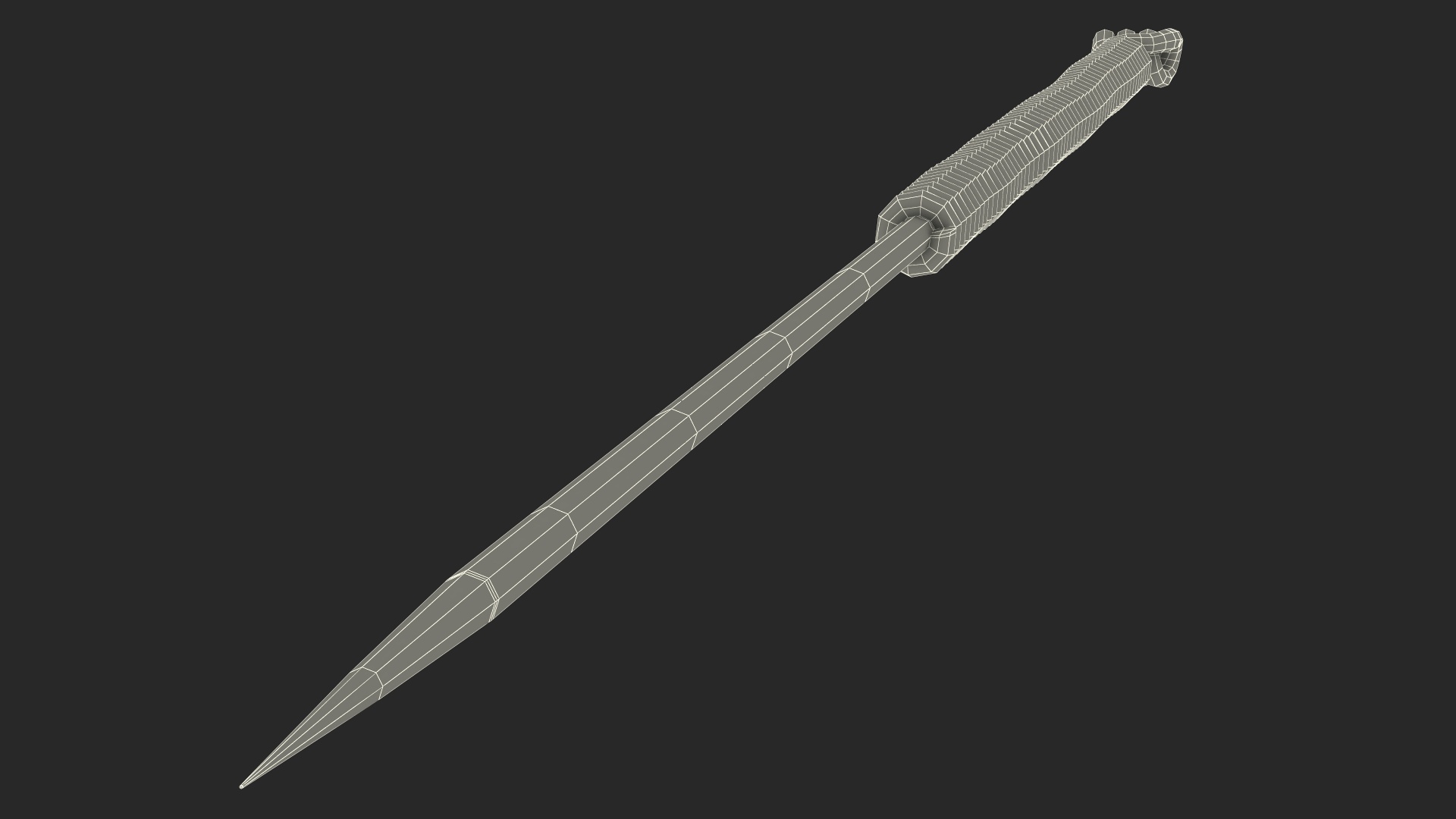 Small Acupuncture Needle Gold 3D model