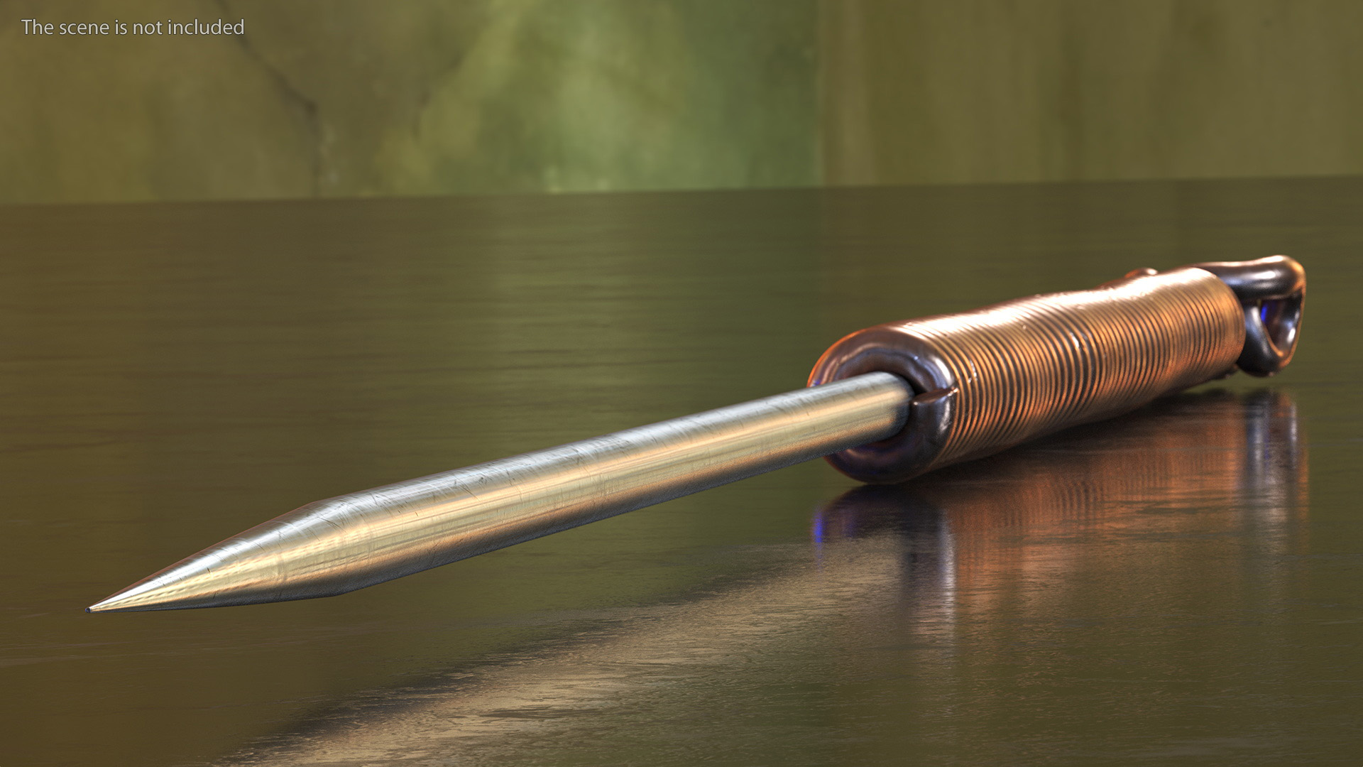 Small Acupuncture Needle Gold 3D model