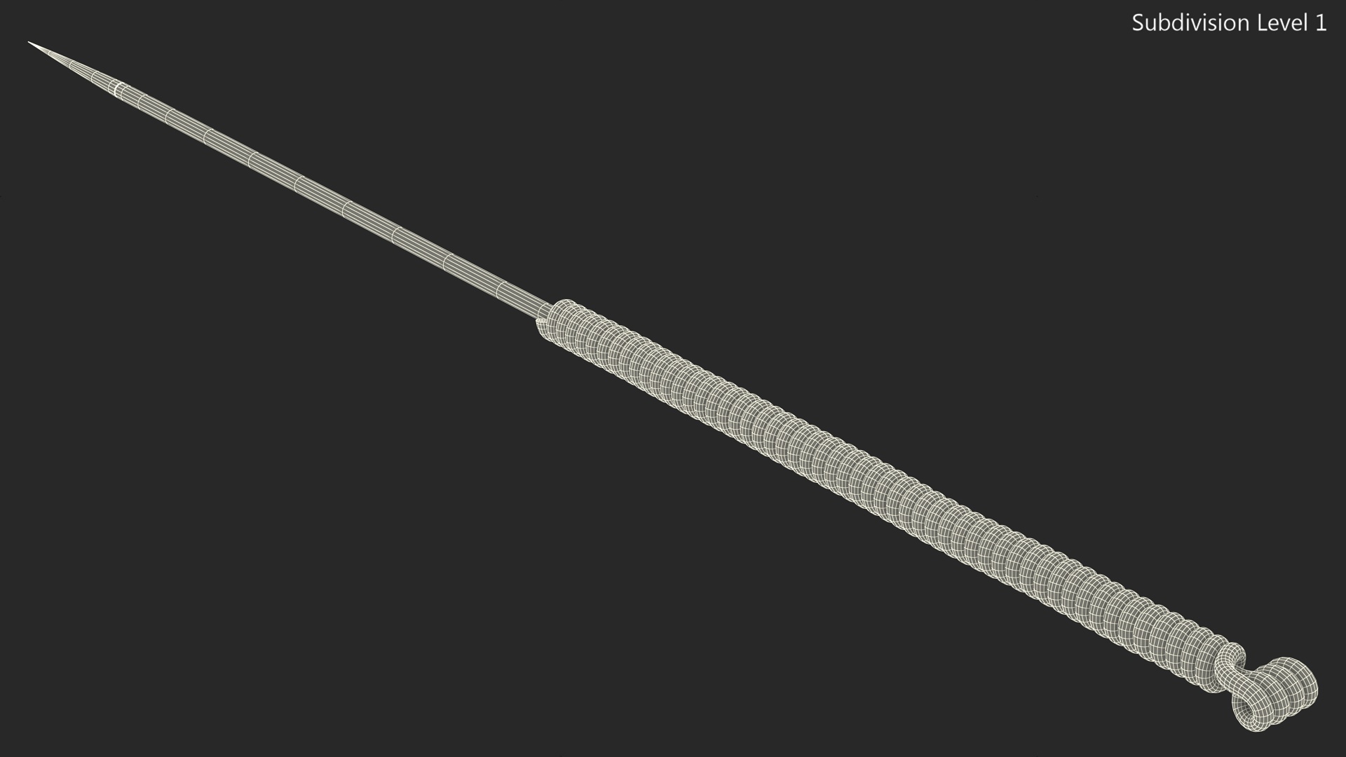 Small Acupuncture Needle Gold 3D model