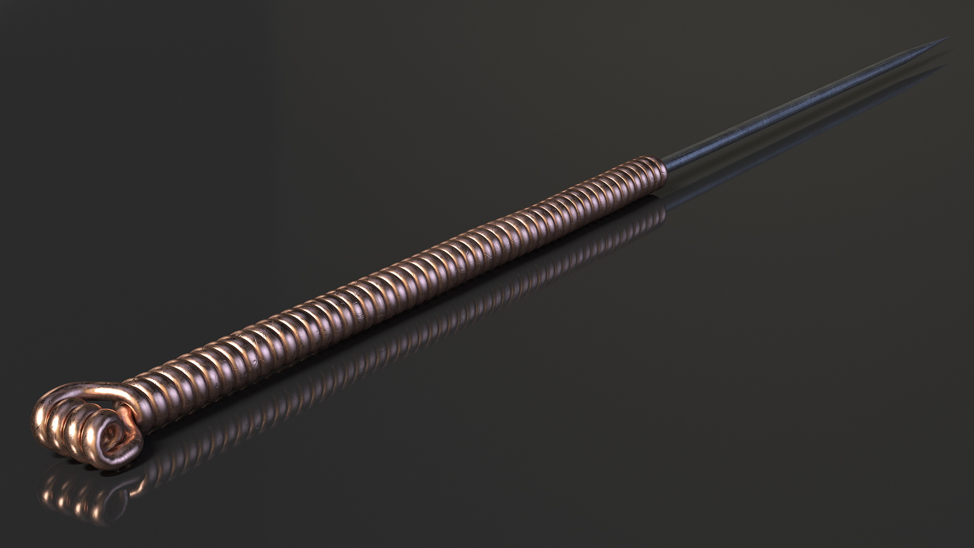 Small Acupuncture Needle Gold 3D model