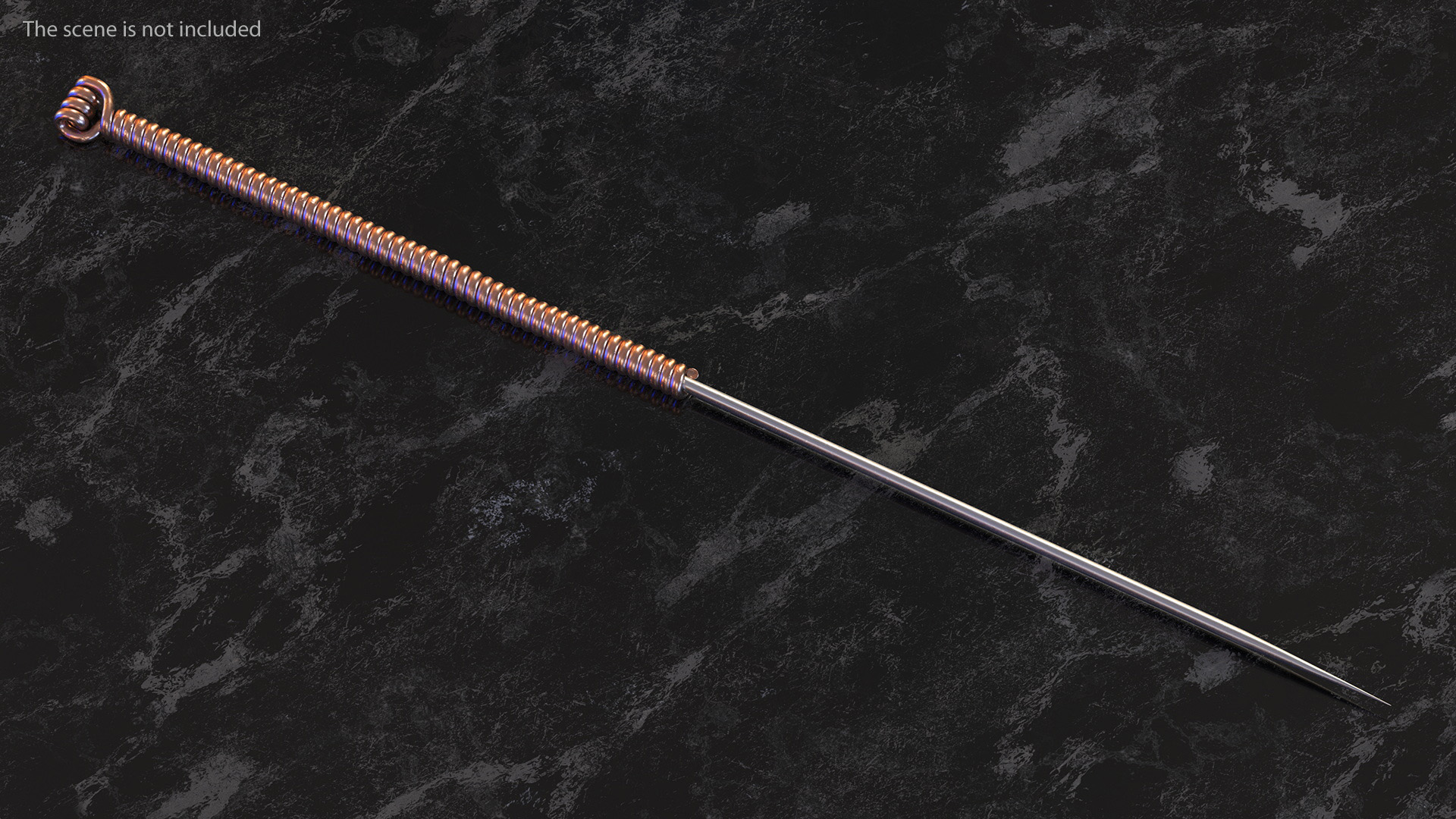 Small Acupuncture Needle Gold 3D model