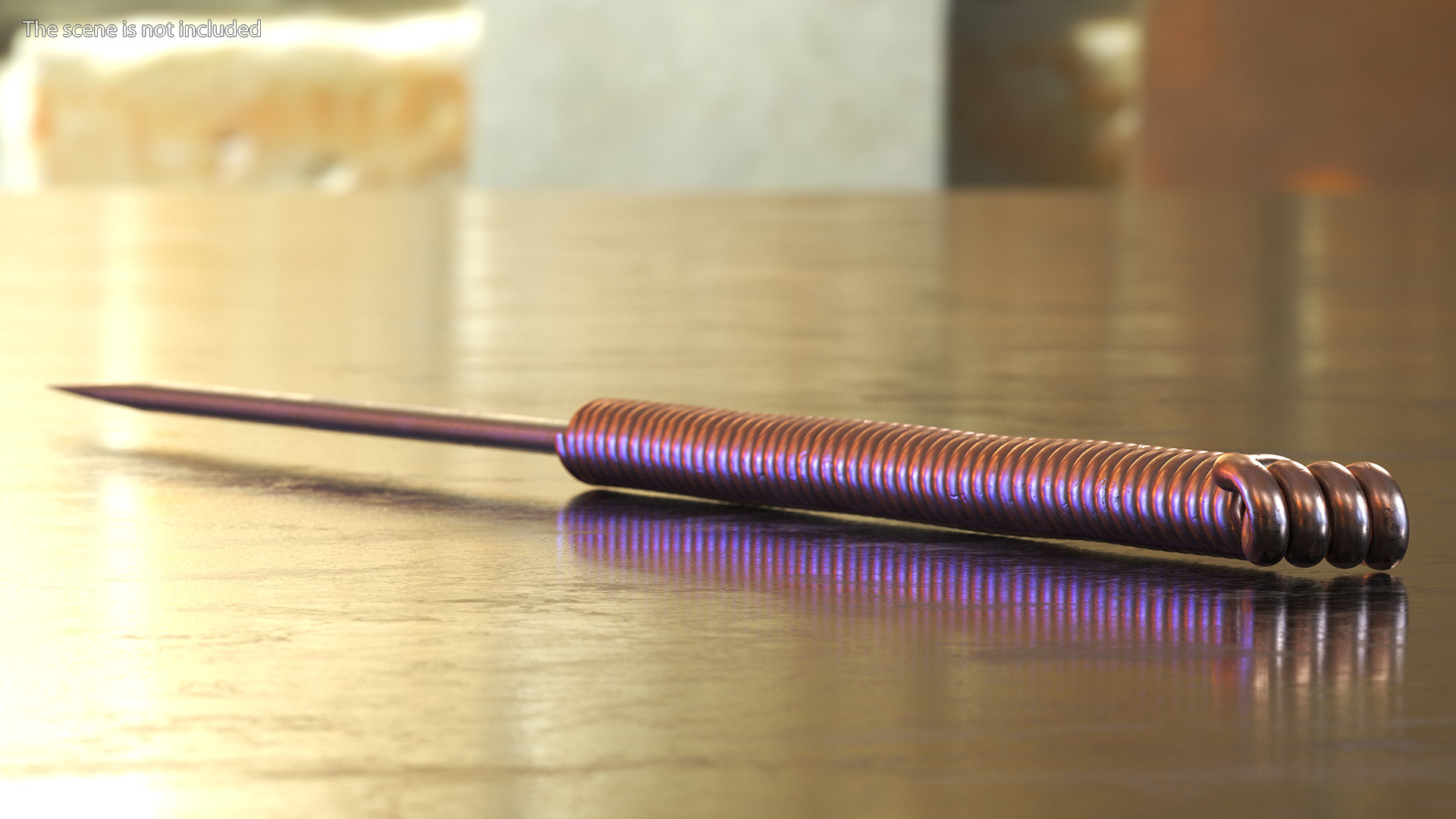 Small Acupuncture Needle Gold 3D model