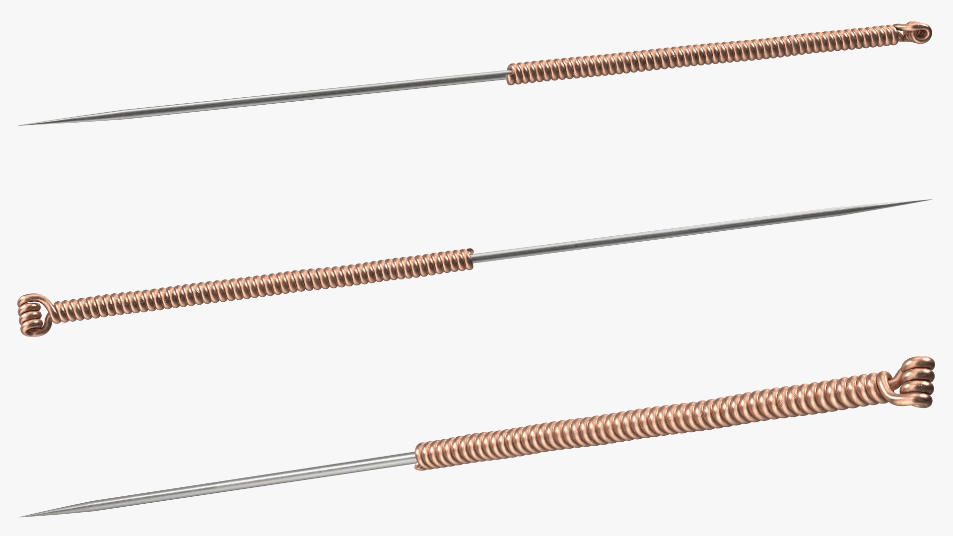 Small Acupuncture Needle Gold 3D model